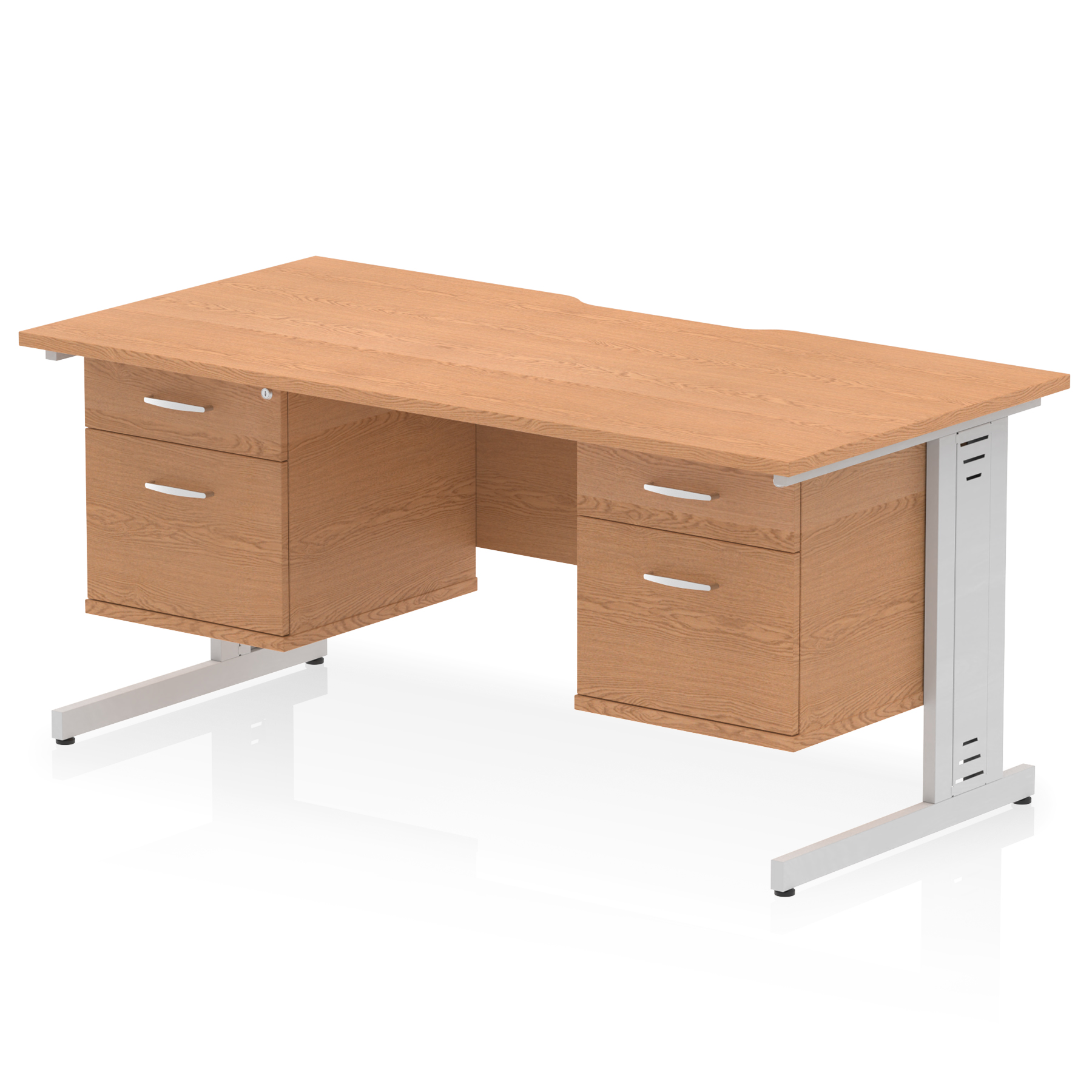 Oak / Silver Frame