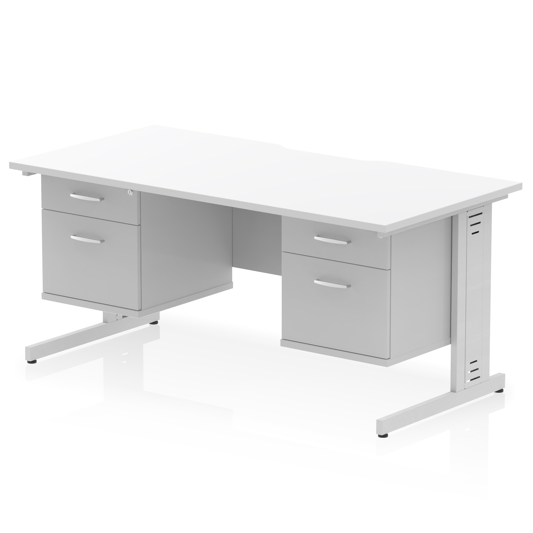 White / Silver Frame