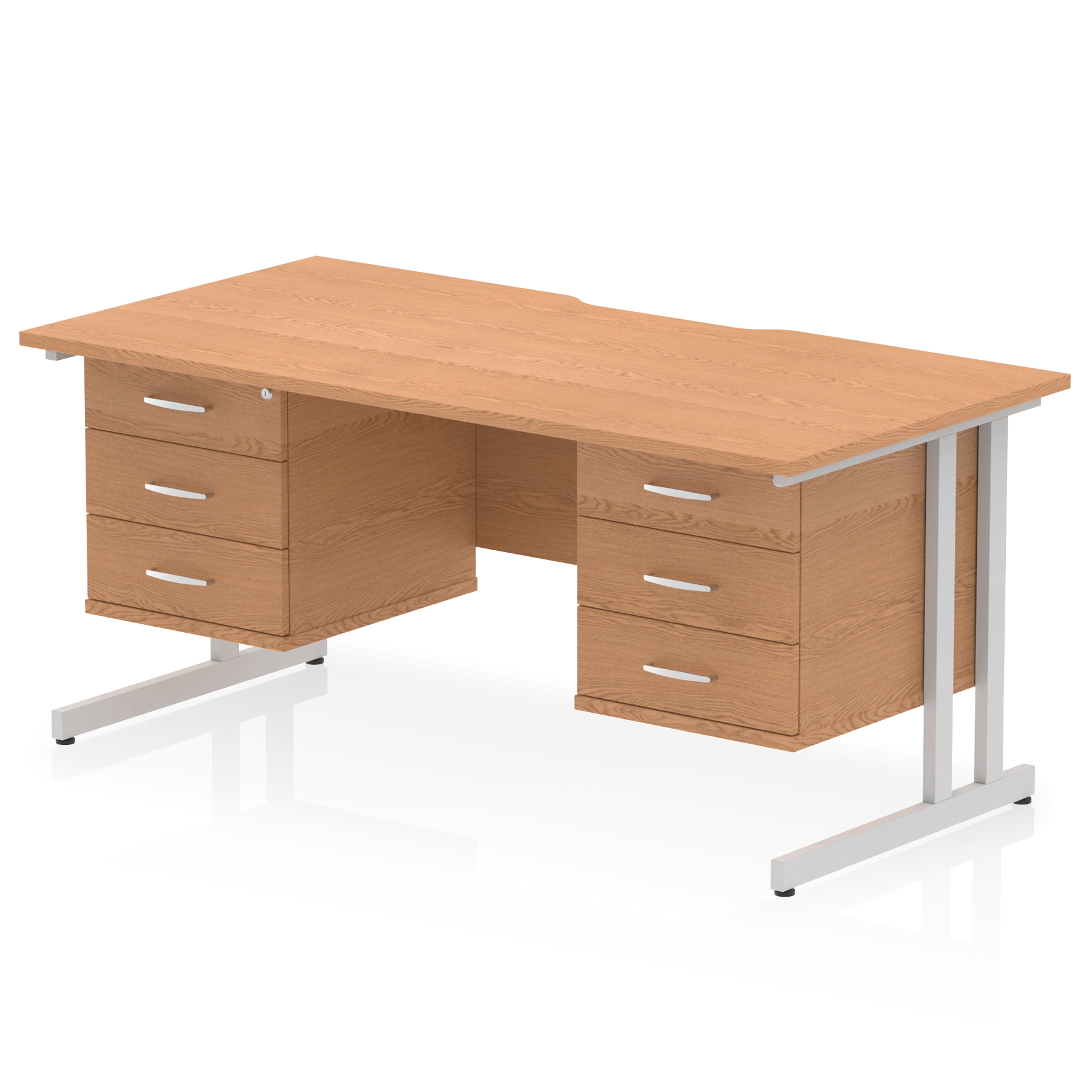 Oak / Silver Frame