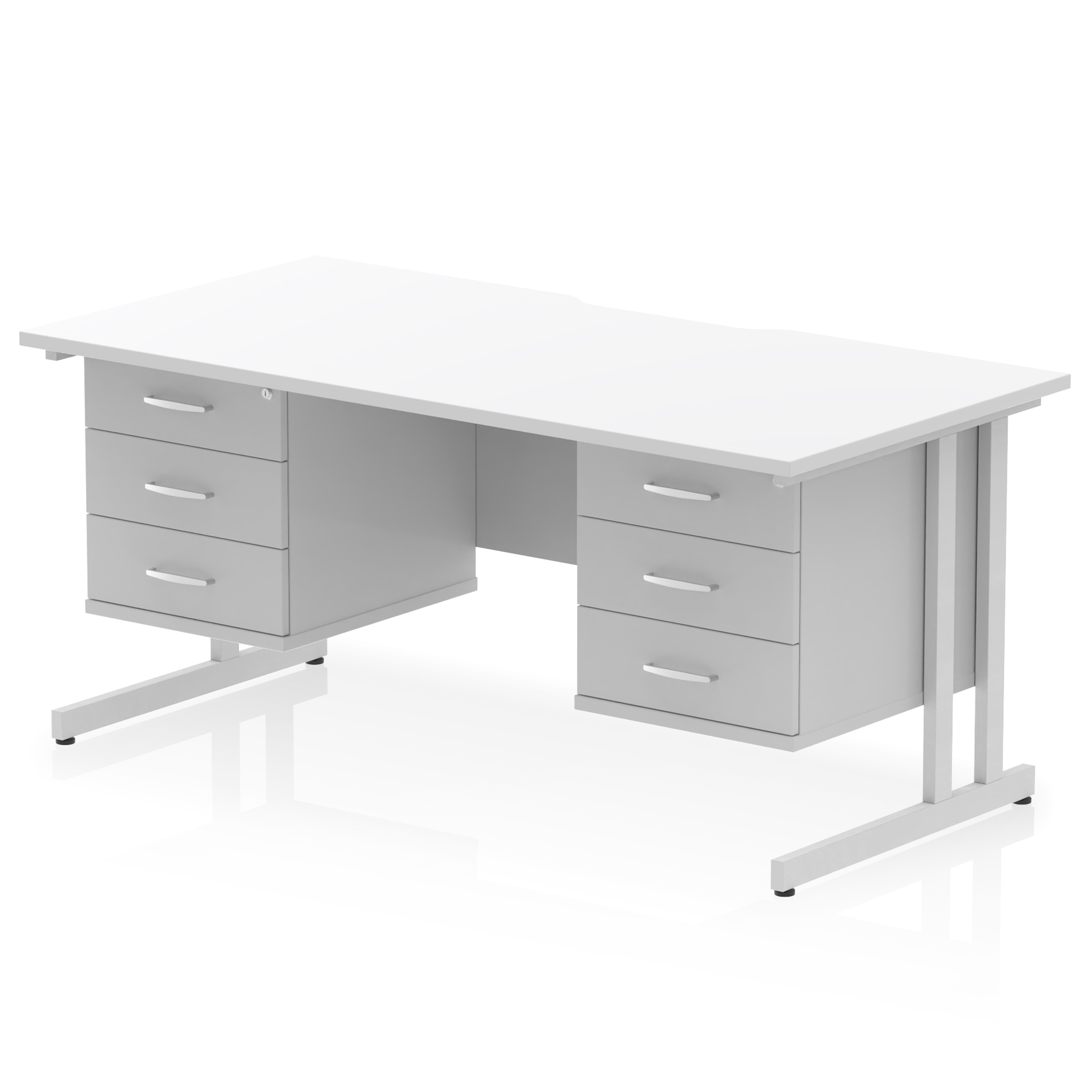 White / Silver Frame
