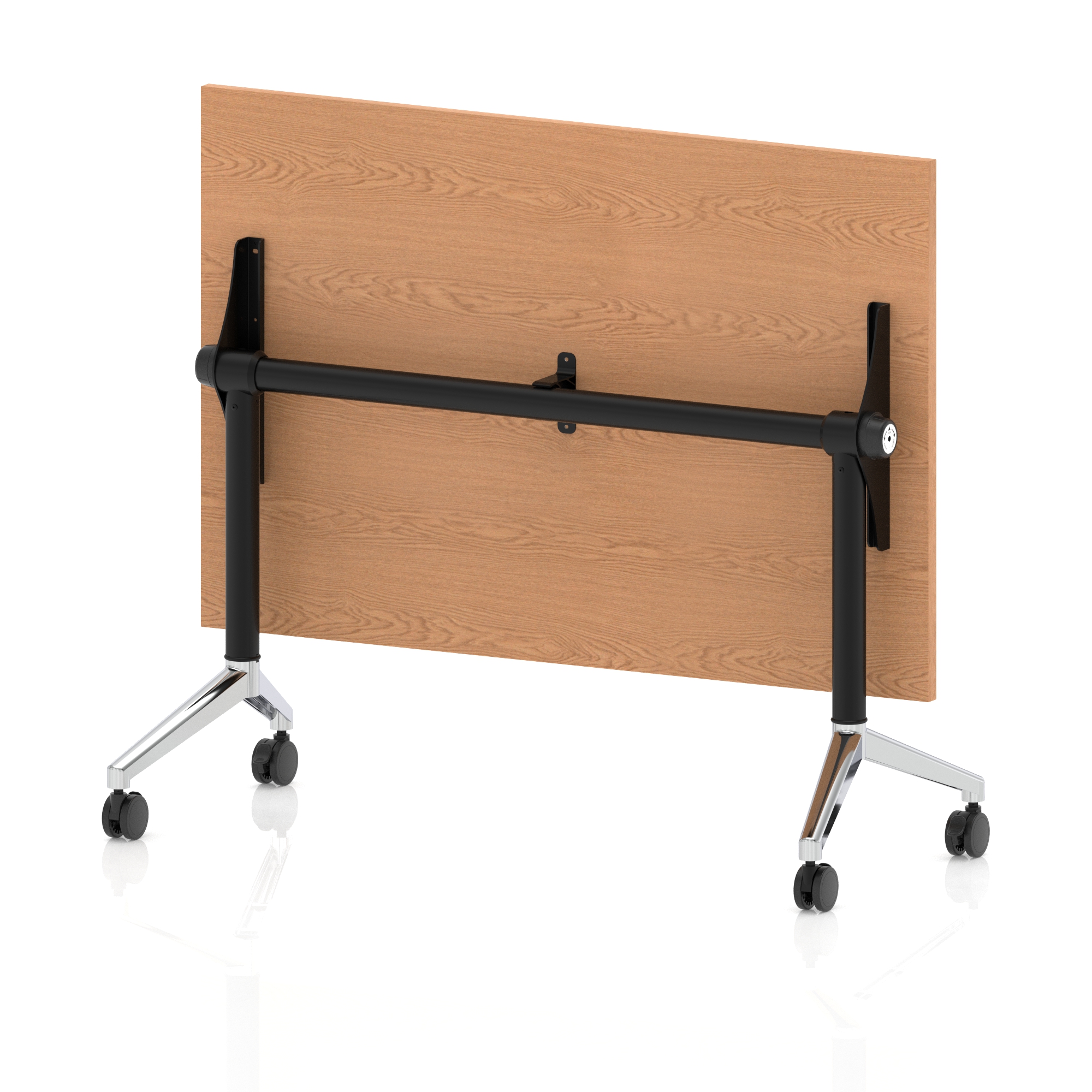 Oak / Chrome Frame