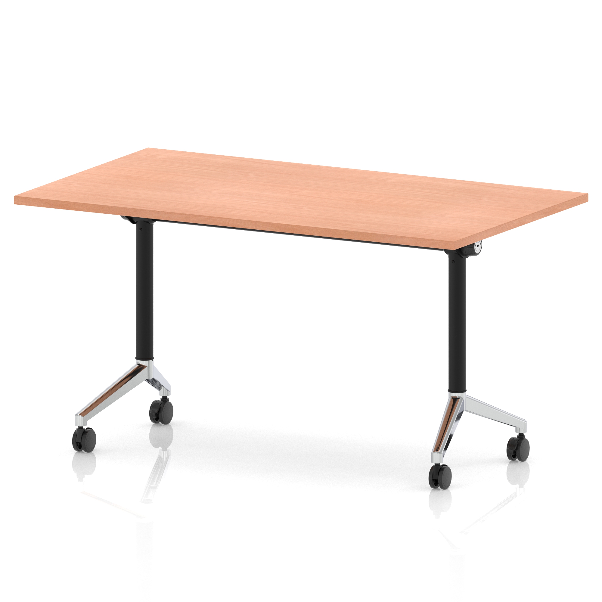 Beech / Chrome Frame