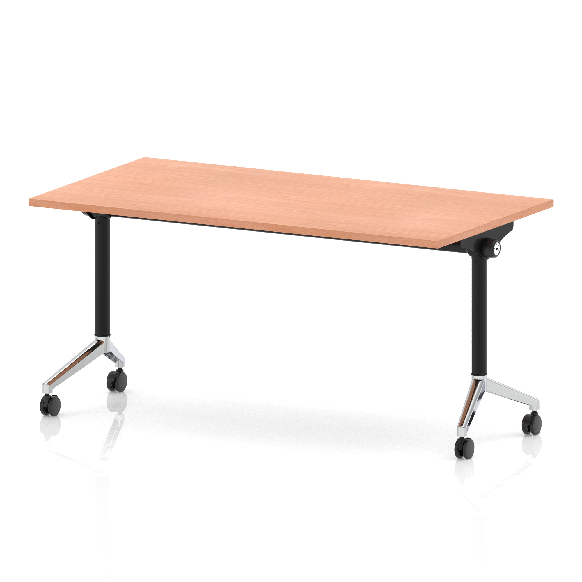 Beech / Chrome Frame
