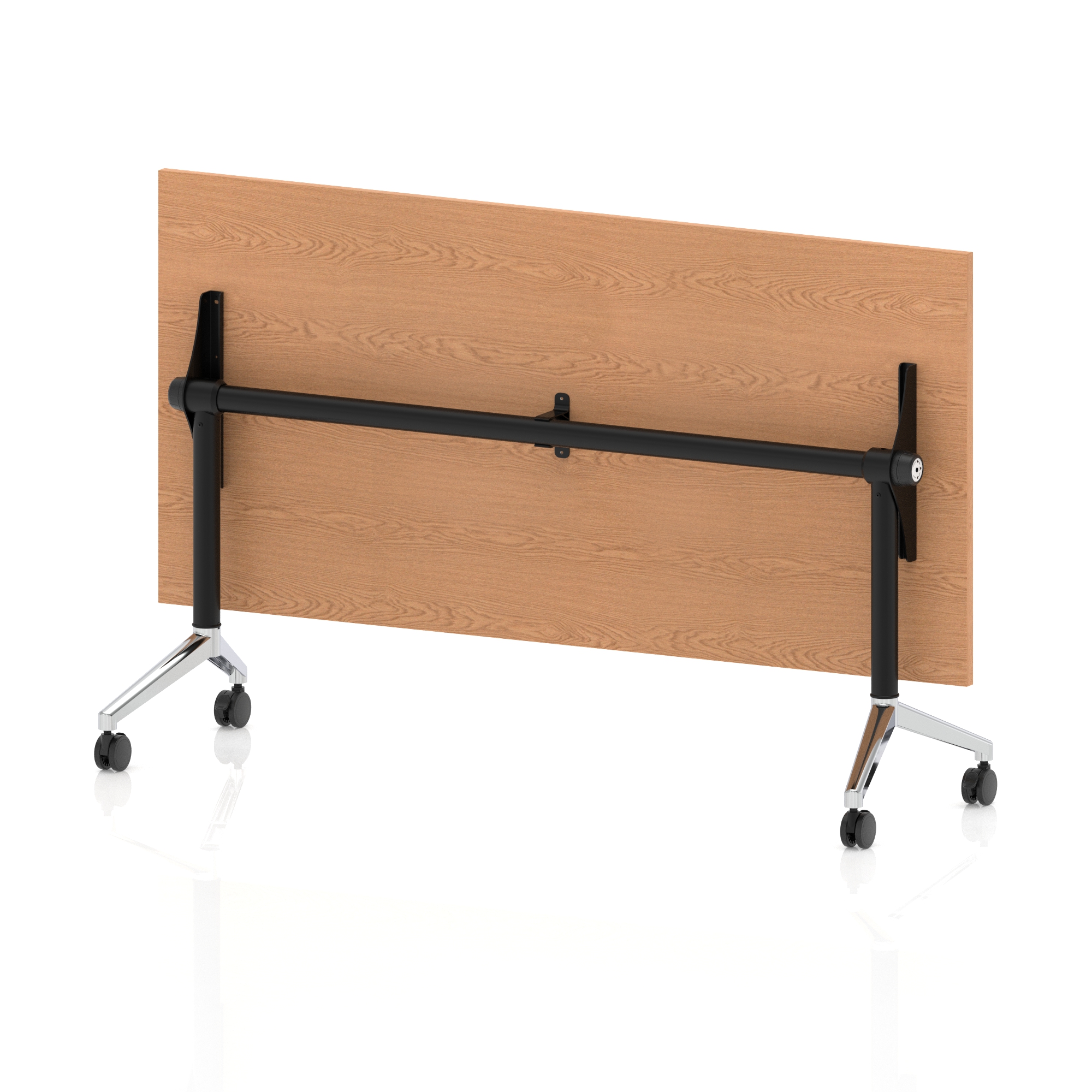 Oak / Chrome Frame