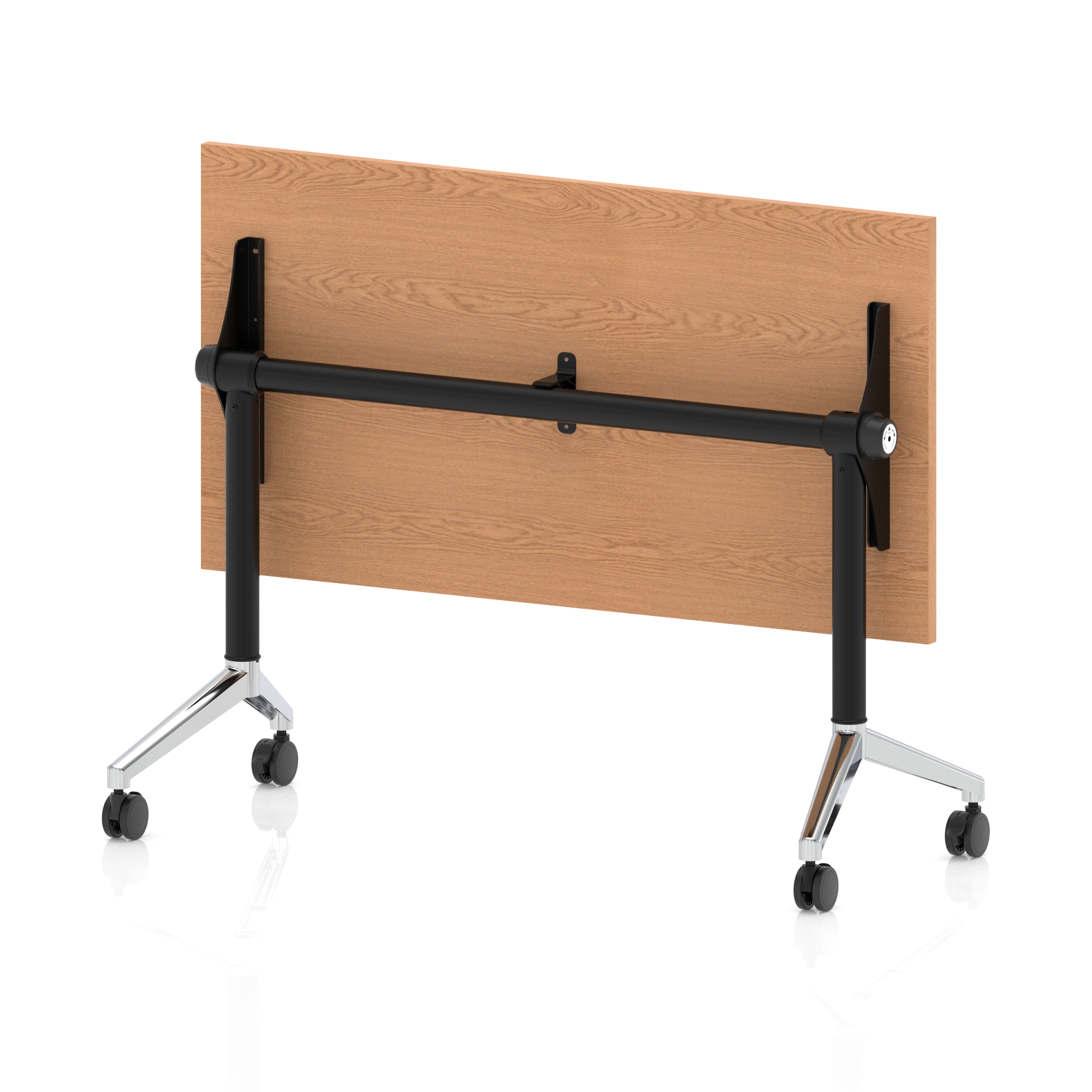 Oak / Chrome Frame