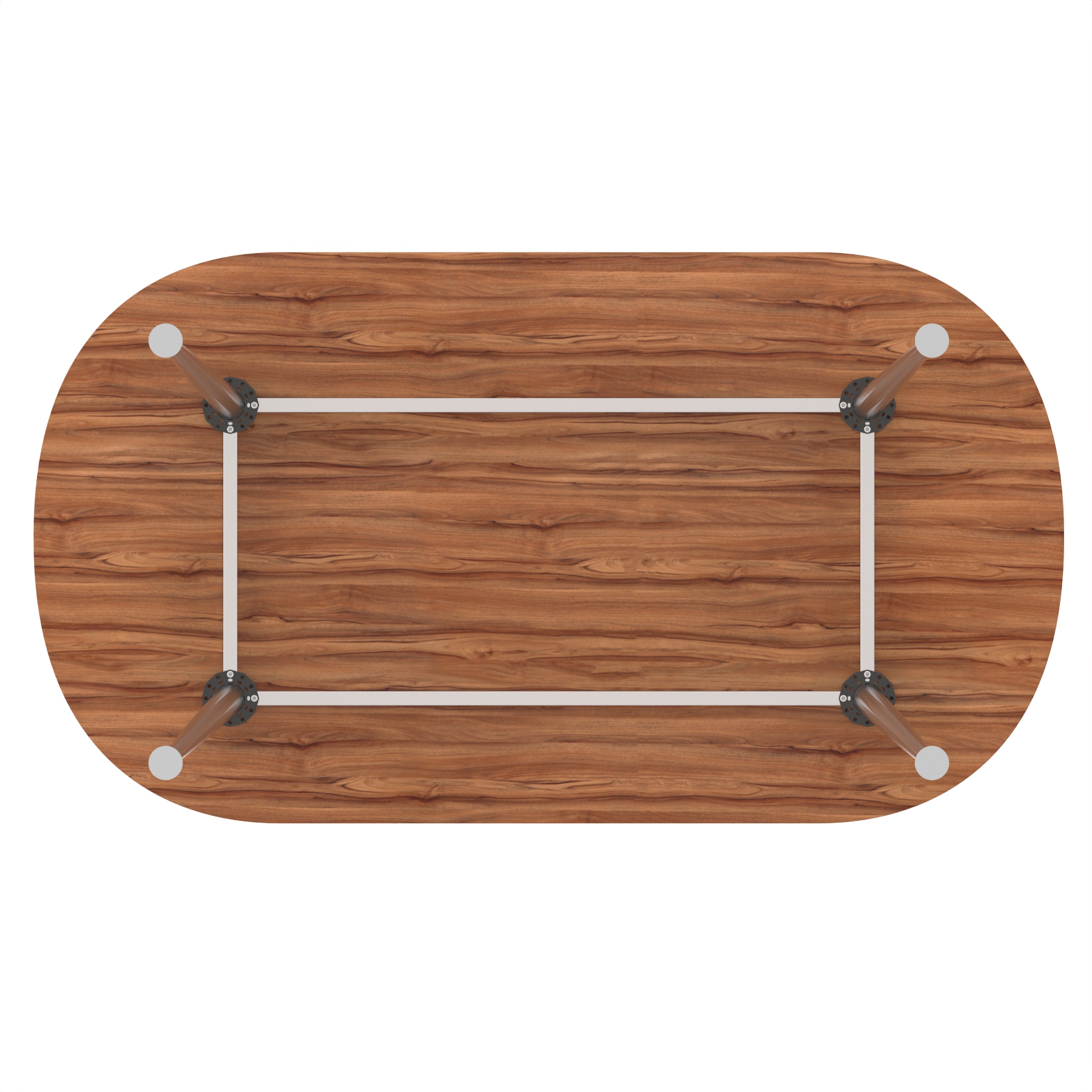 Walnut / Silver Frame