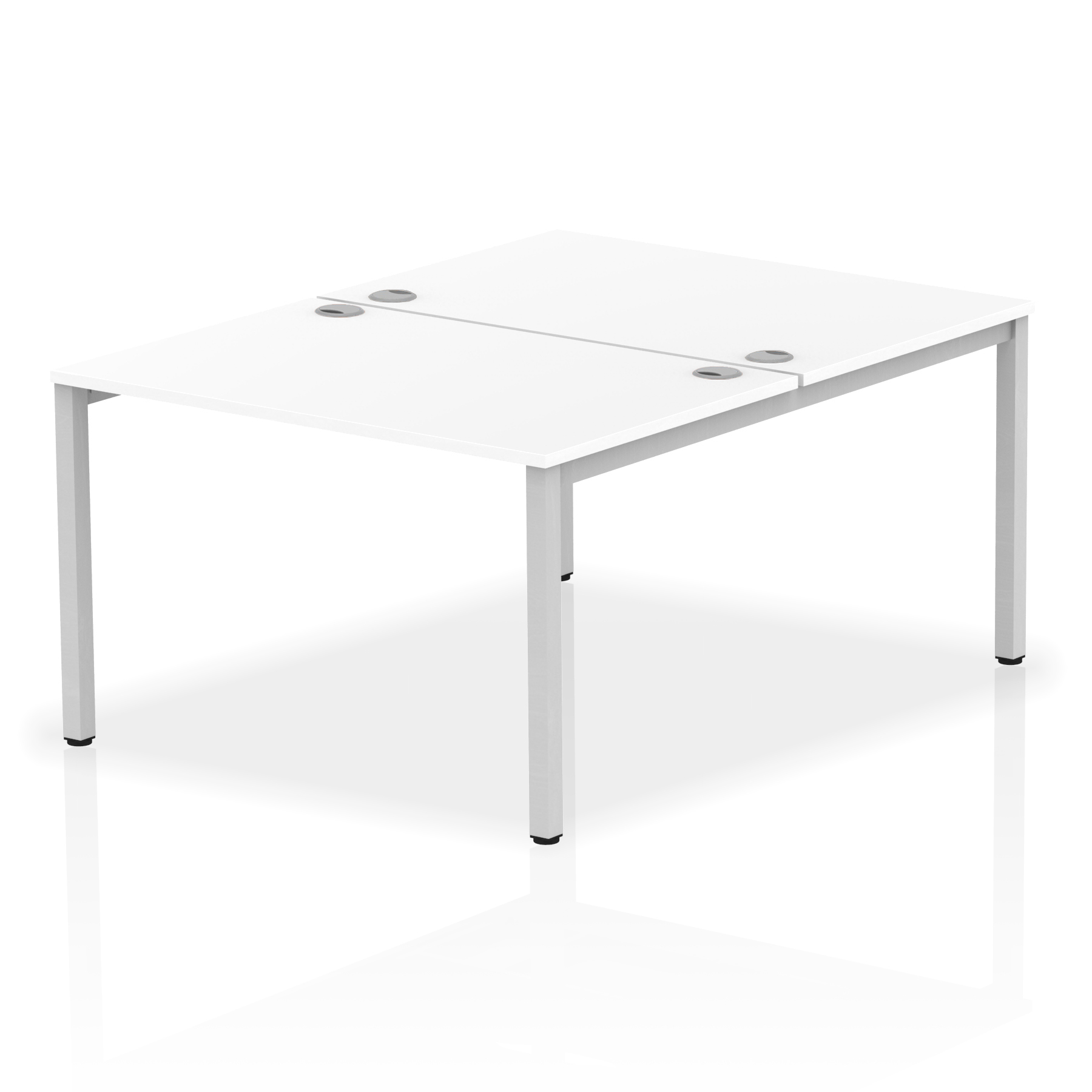 White / Silver Frame