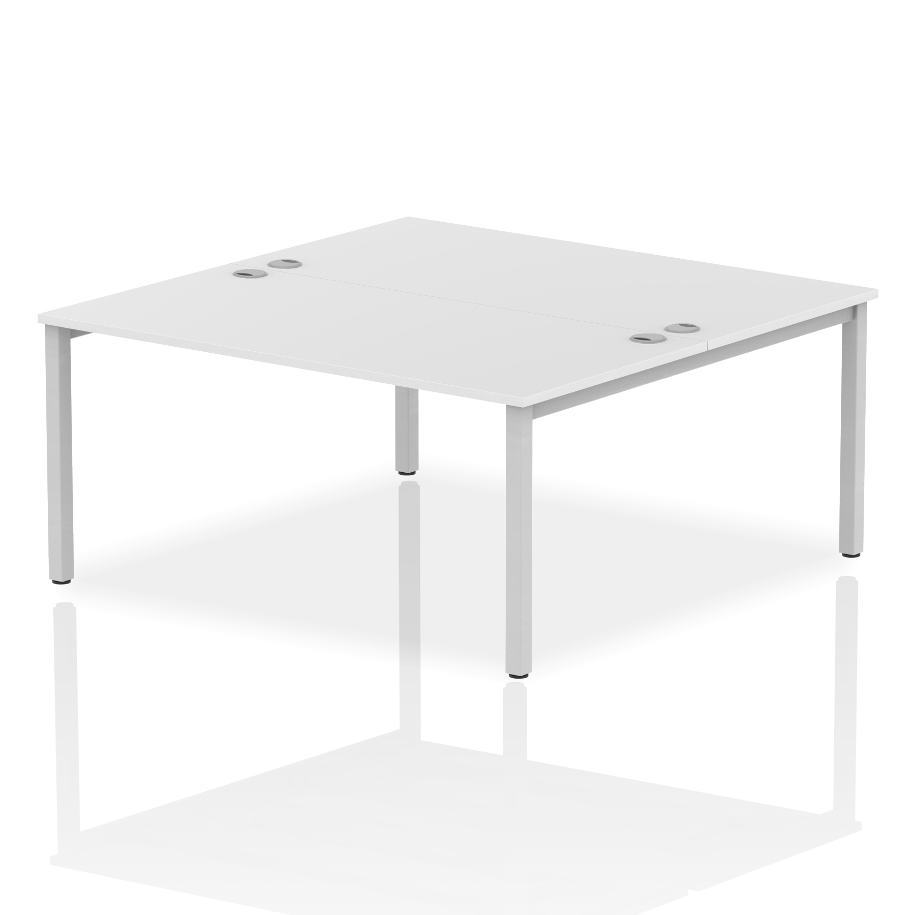 White / Silver Frame
