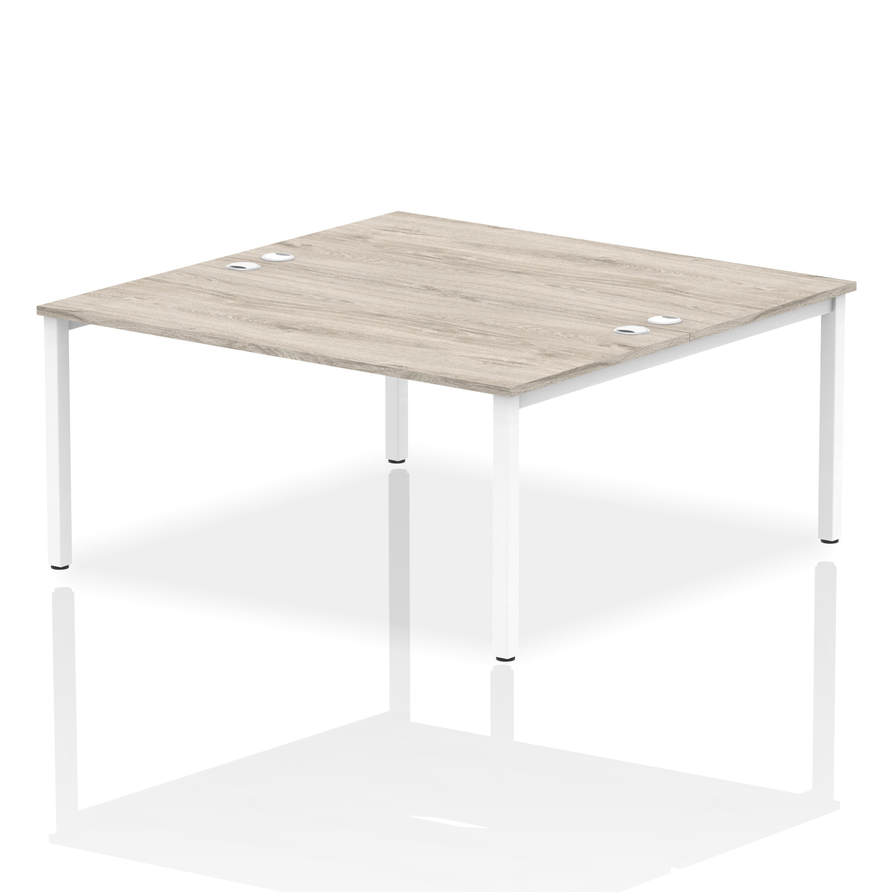 Grey Oak / White Frame