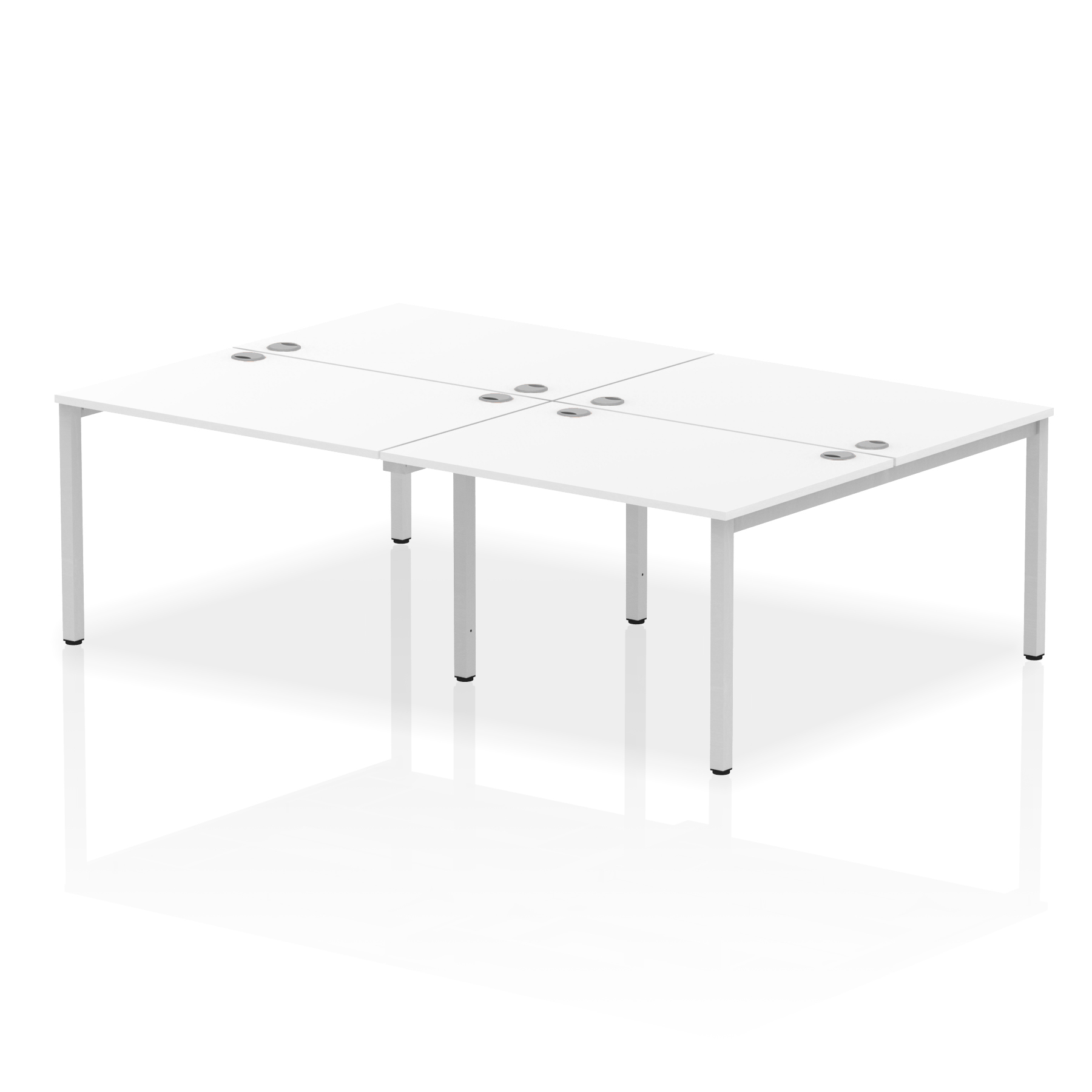 White / Silver Frame