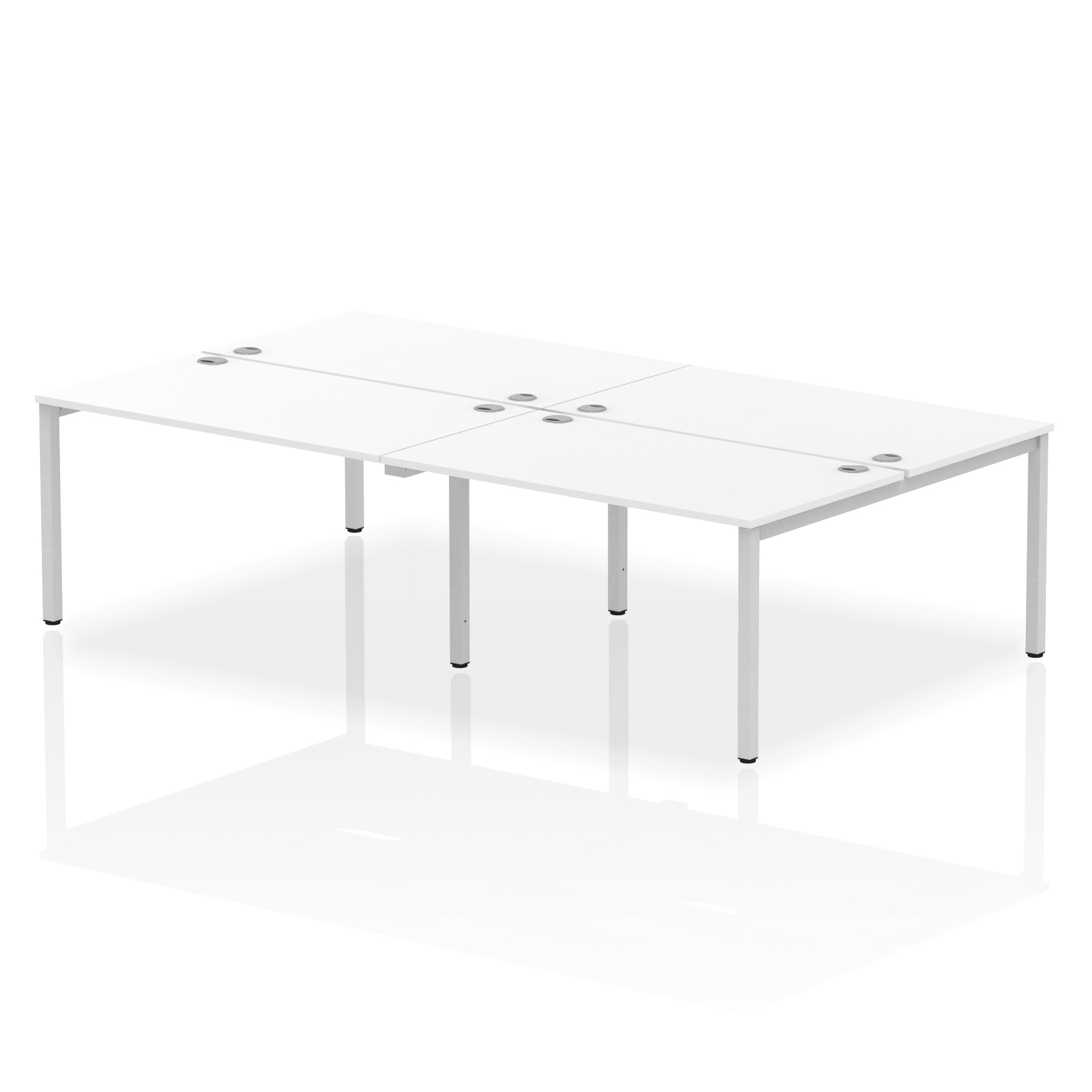 White / Silver Frame