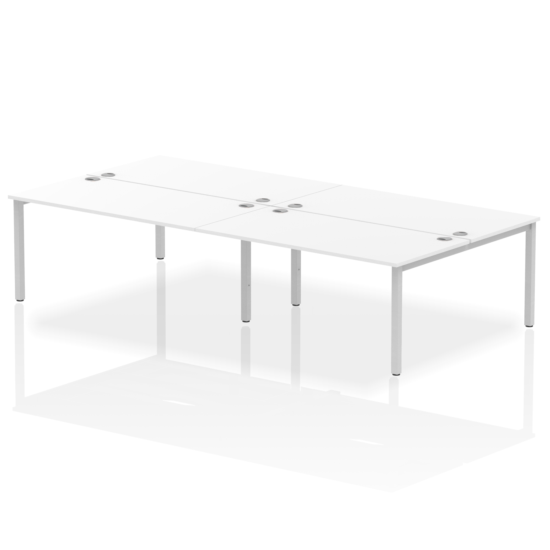 White / Silver Frame