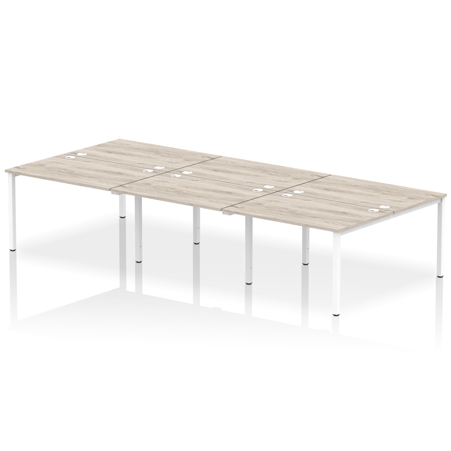 Grey Oak / White Frame