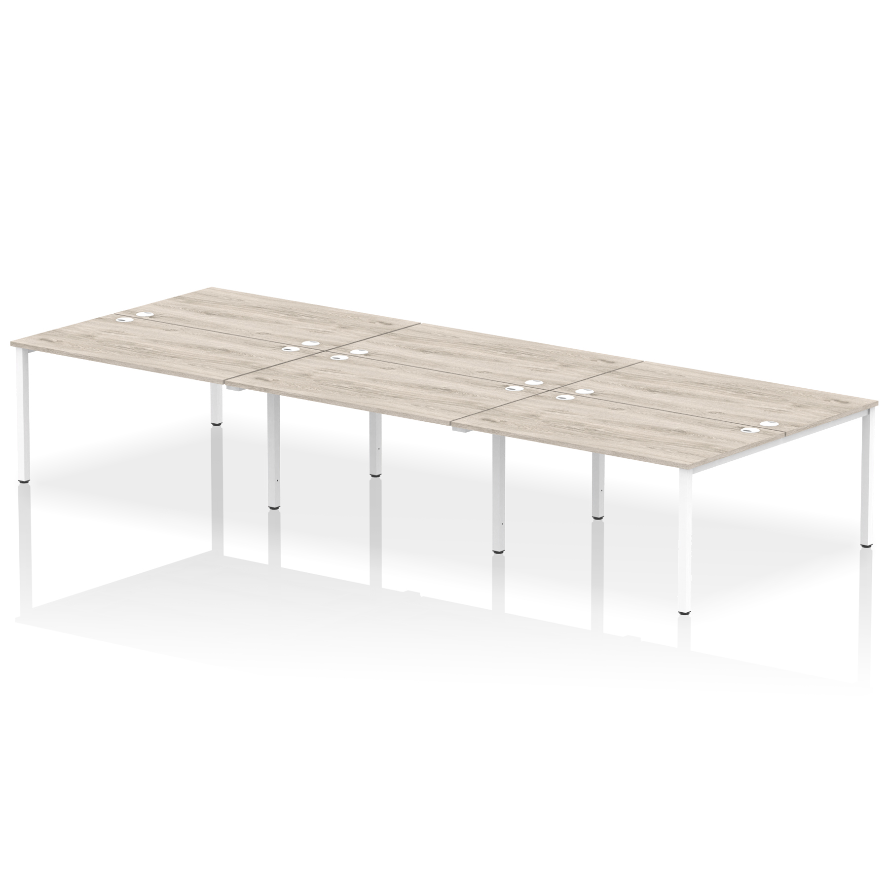 Grey Oak / White Frame