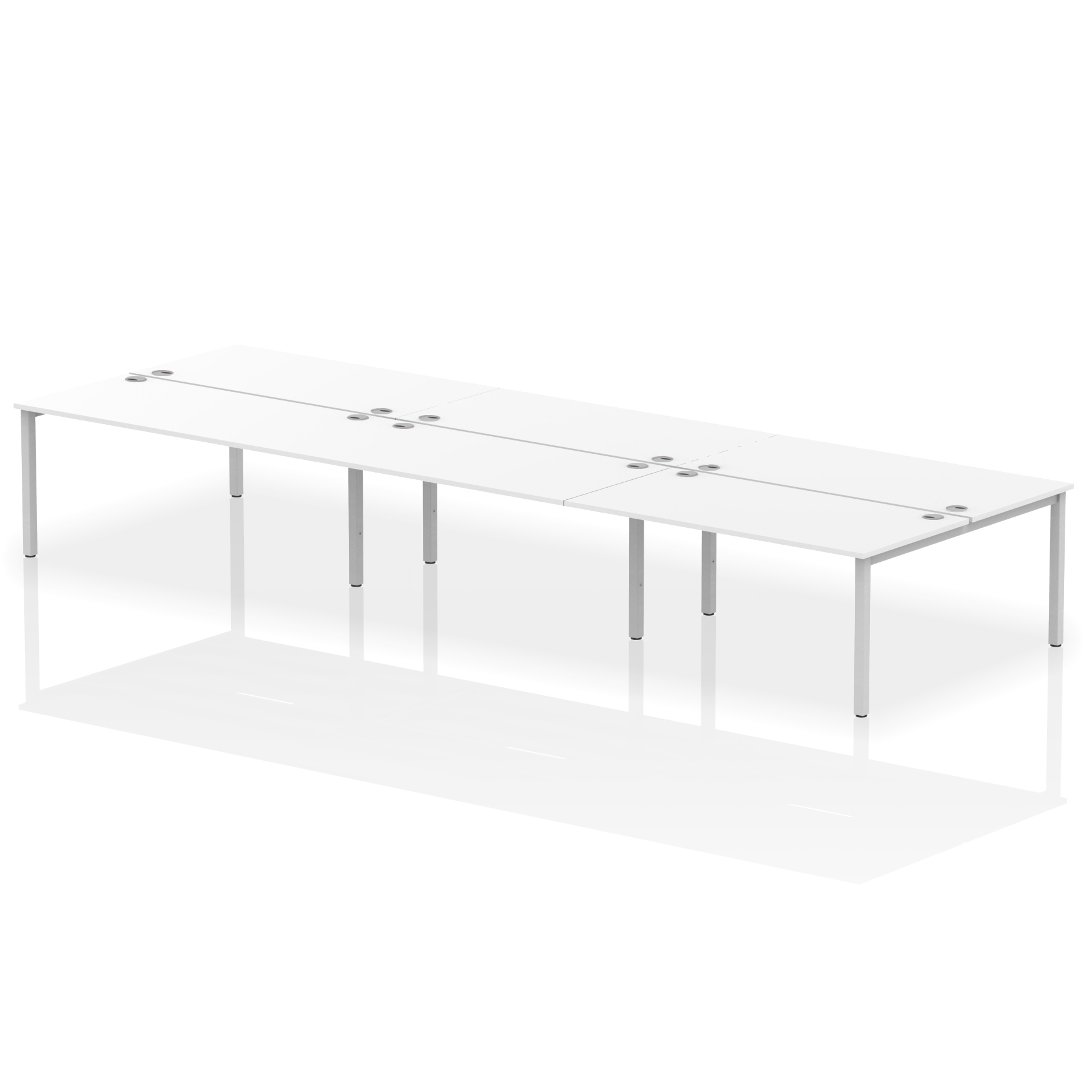 White / Silver Frame