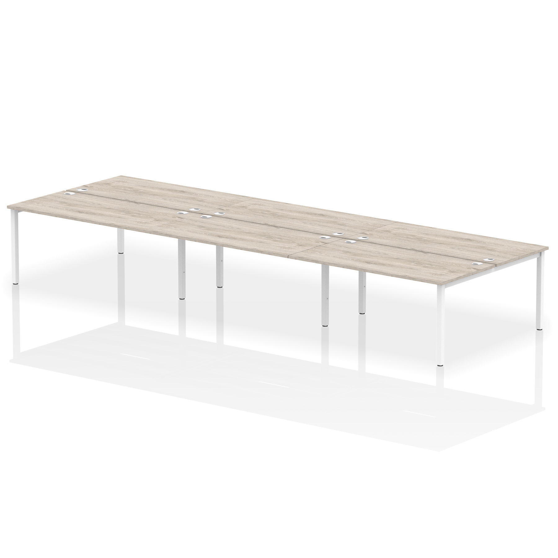 Grey Oak / White Frame