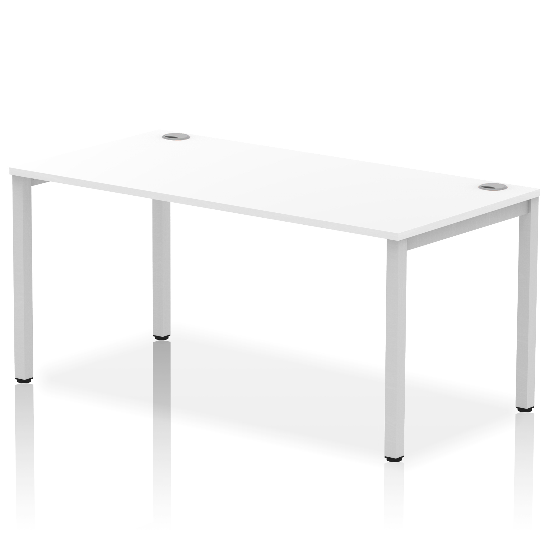 White / Silver Frame