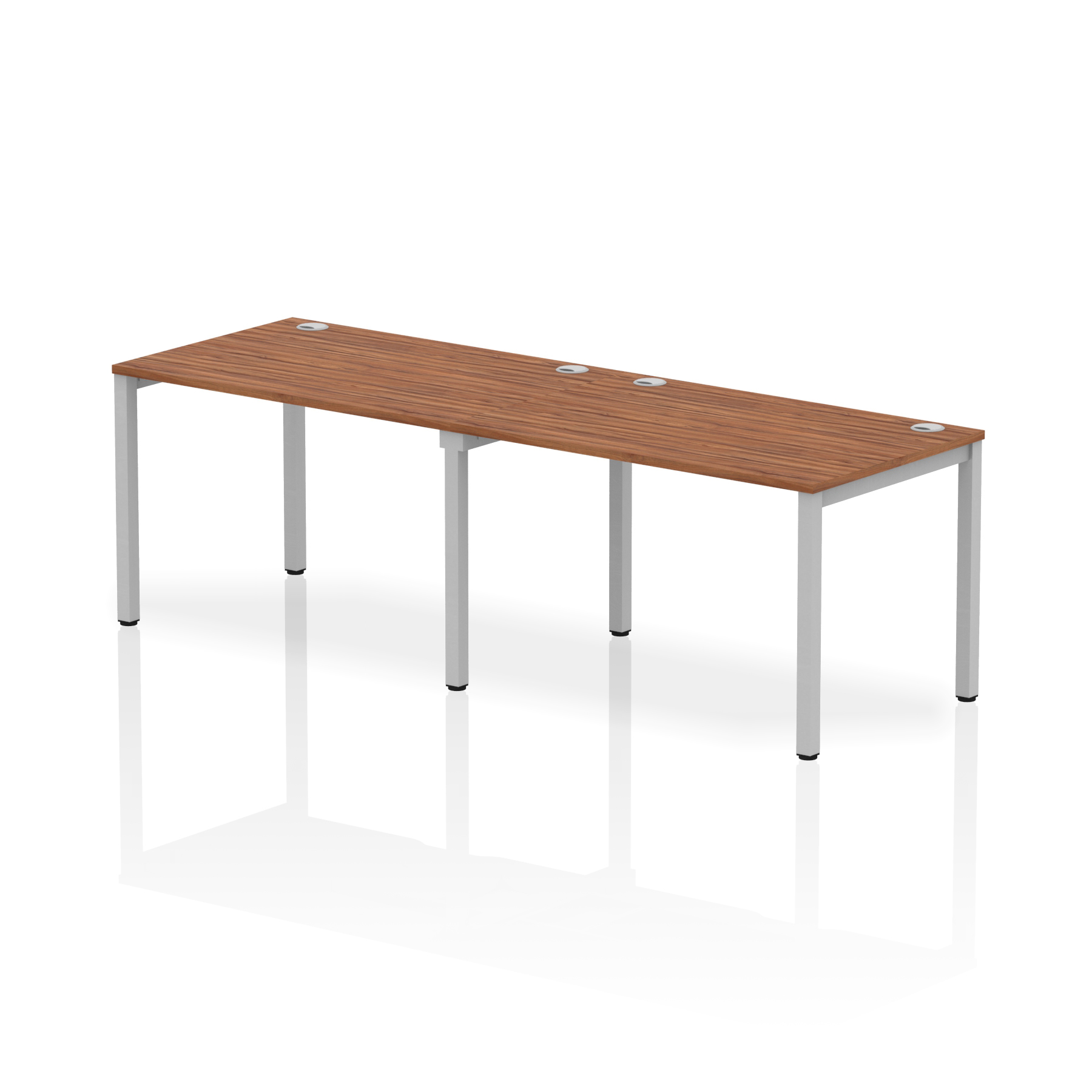 Walnut / Silver Frame