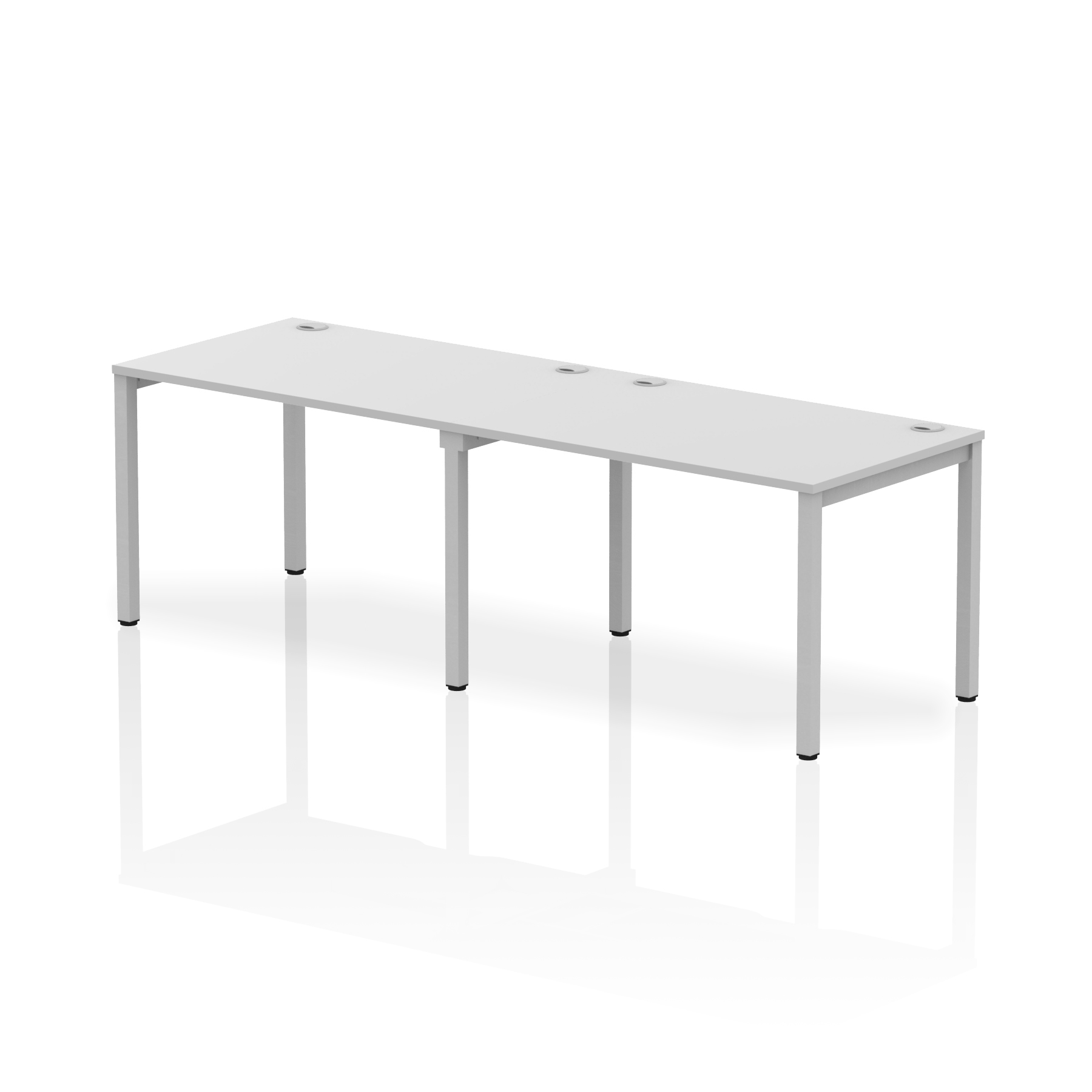 White / Silver Frame
