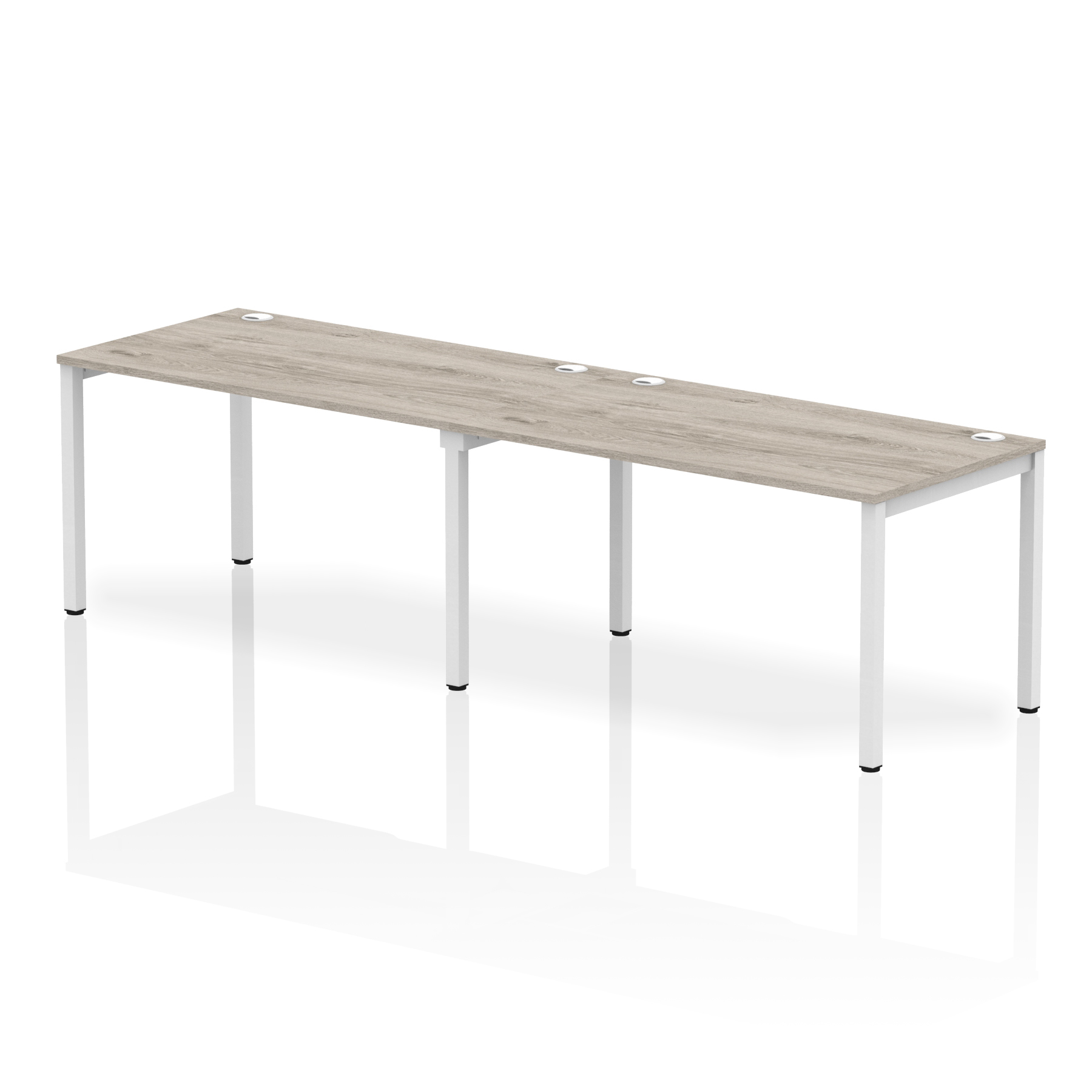 Grey Oak / White Frame