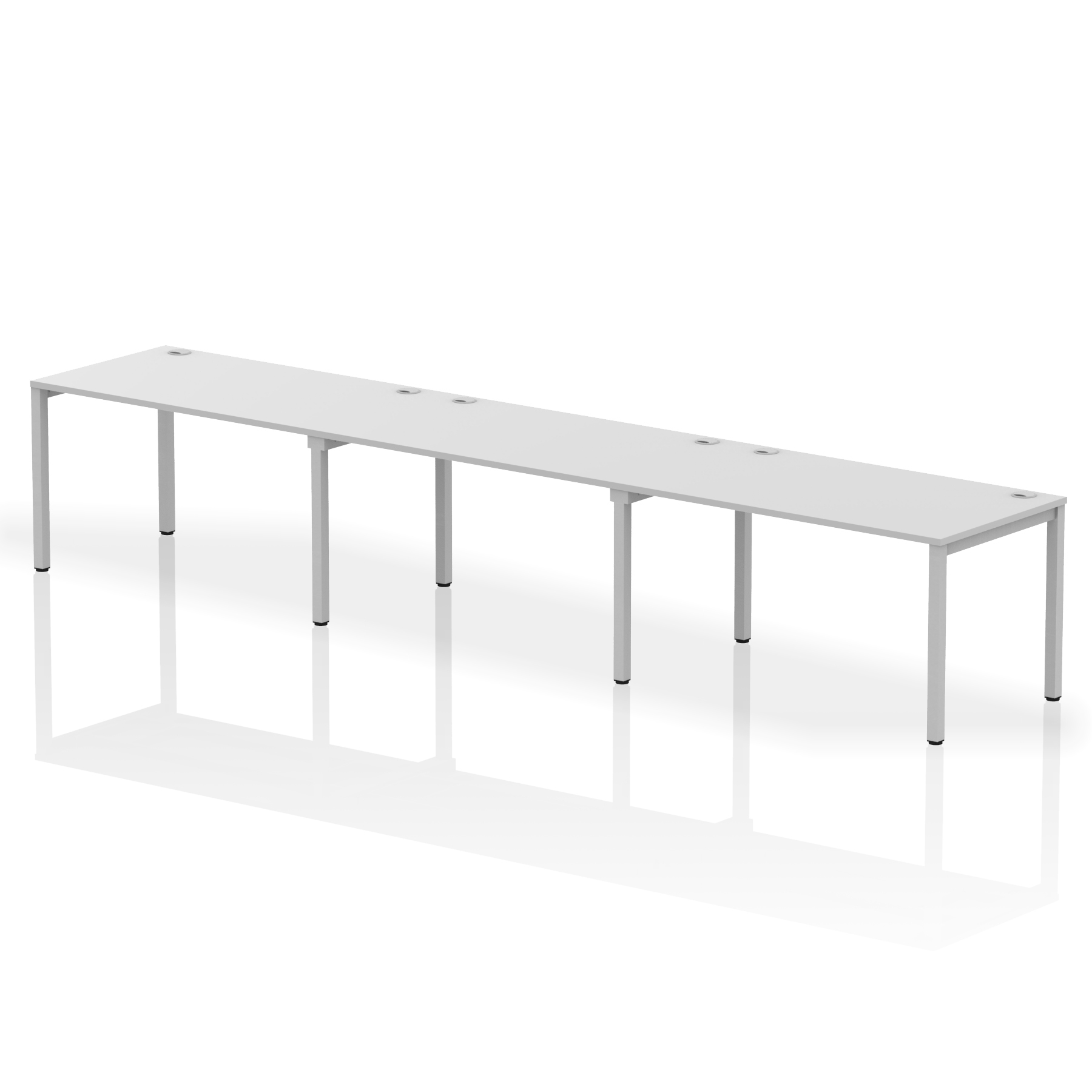 White / Silver Frame