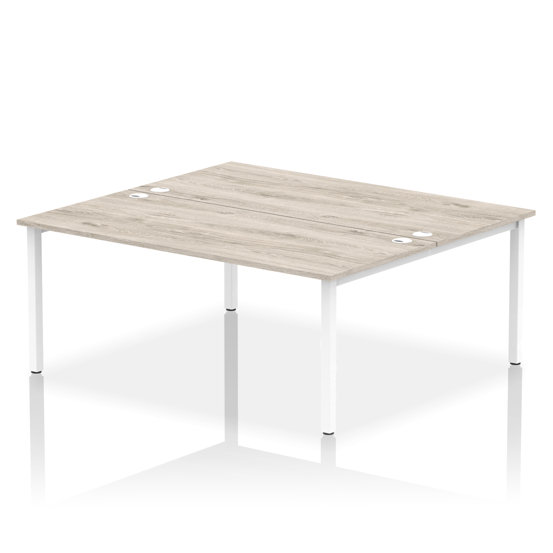 Grey Oak / White Frame