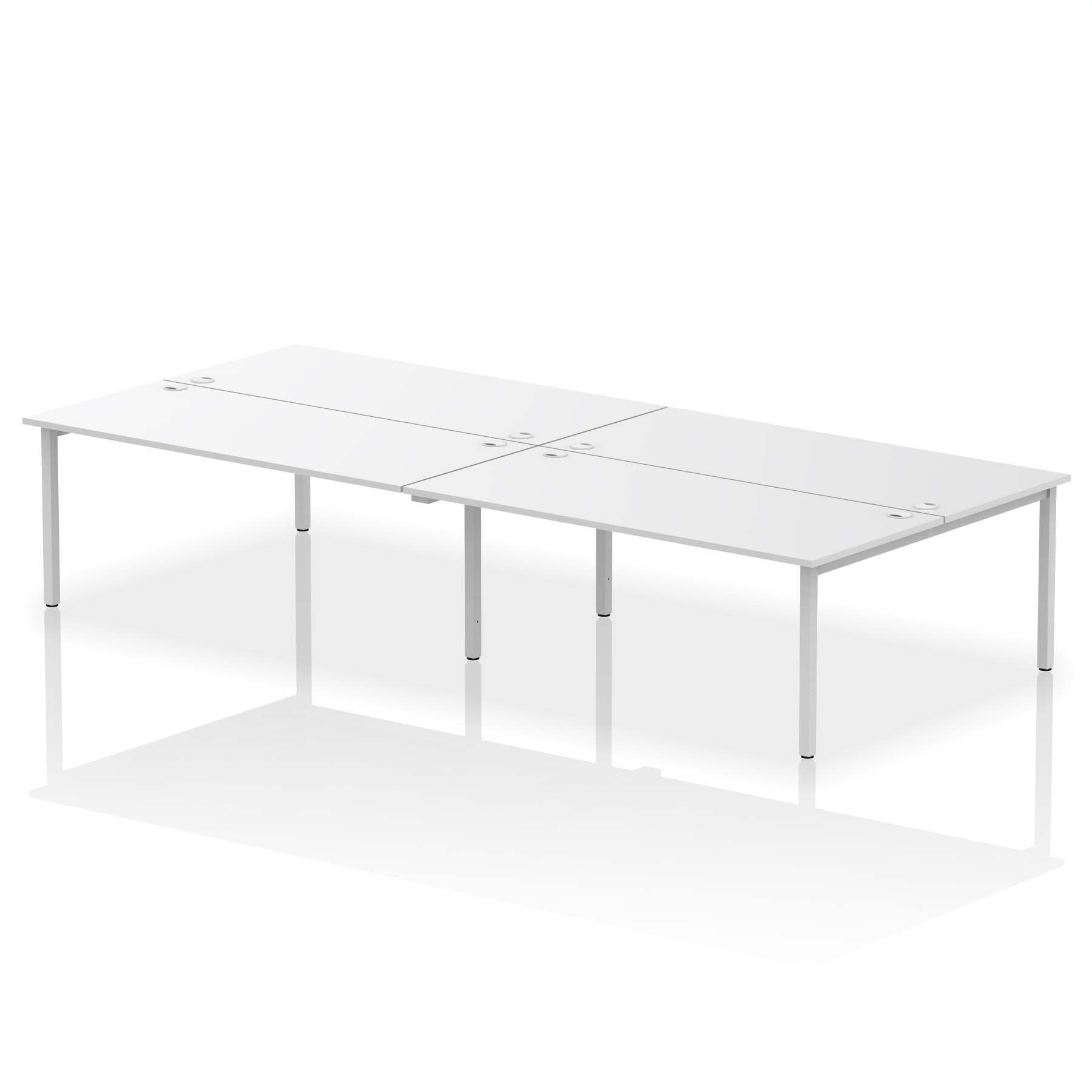 White / Silver Frame