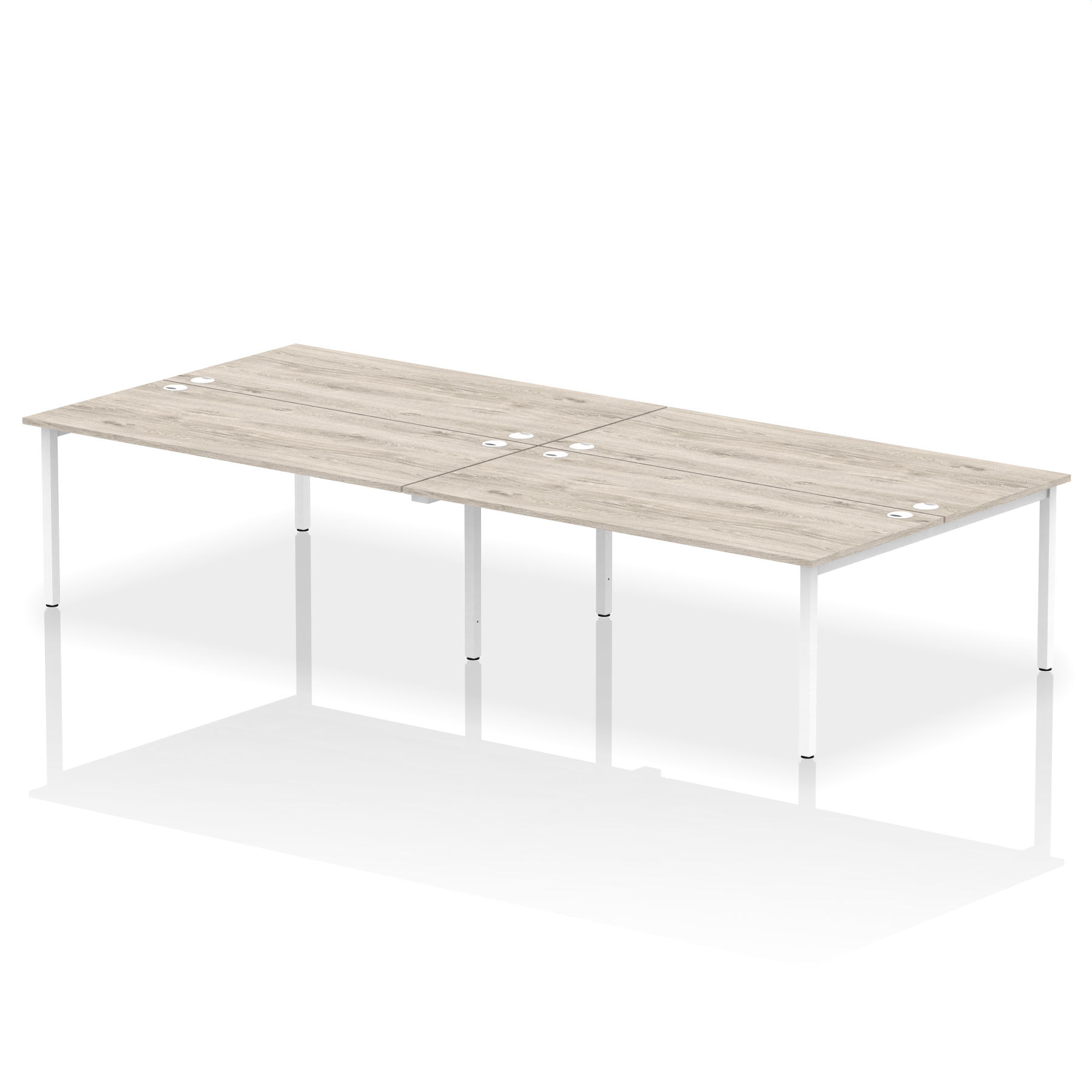 Grey Oak / White Frame