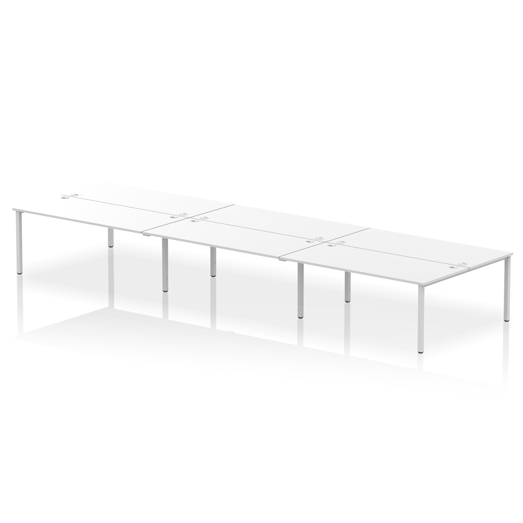 White / Silver Frame