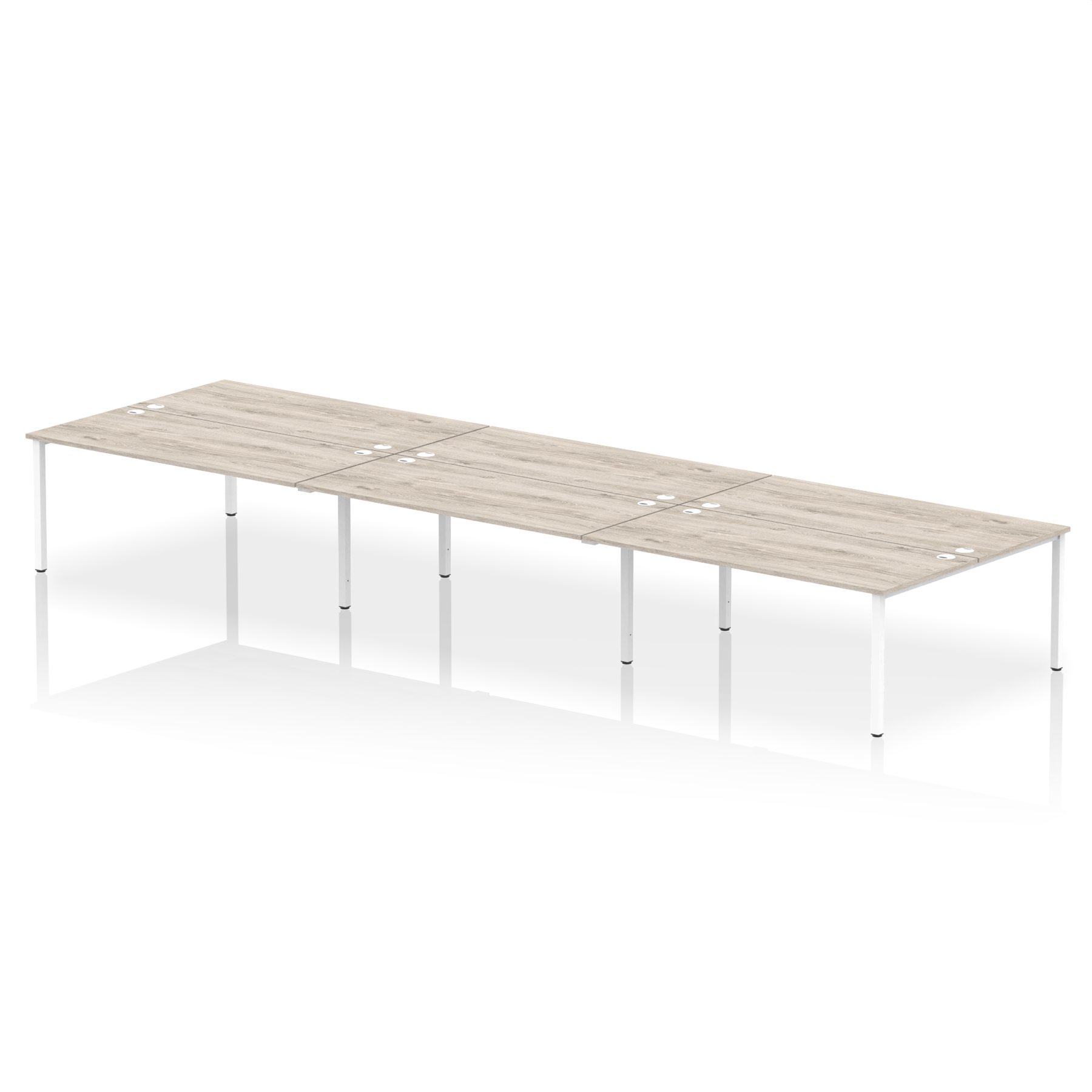 Grey Oak / White Frame