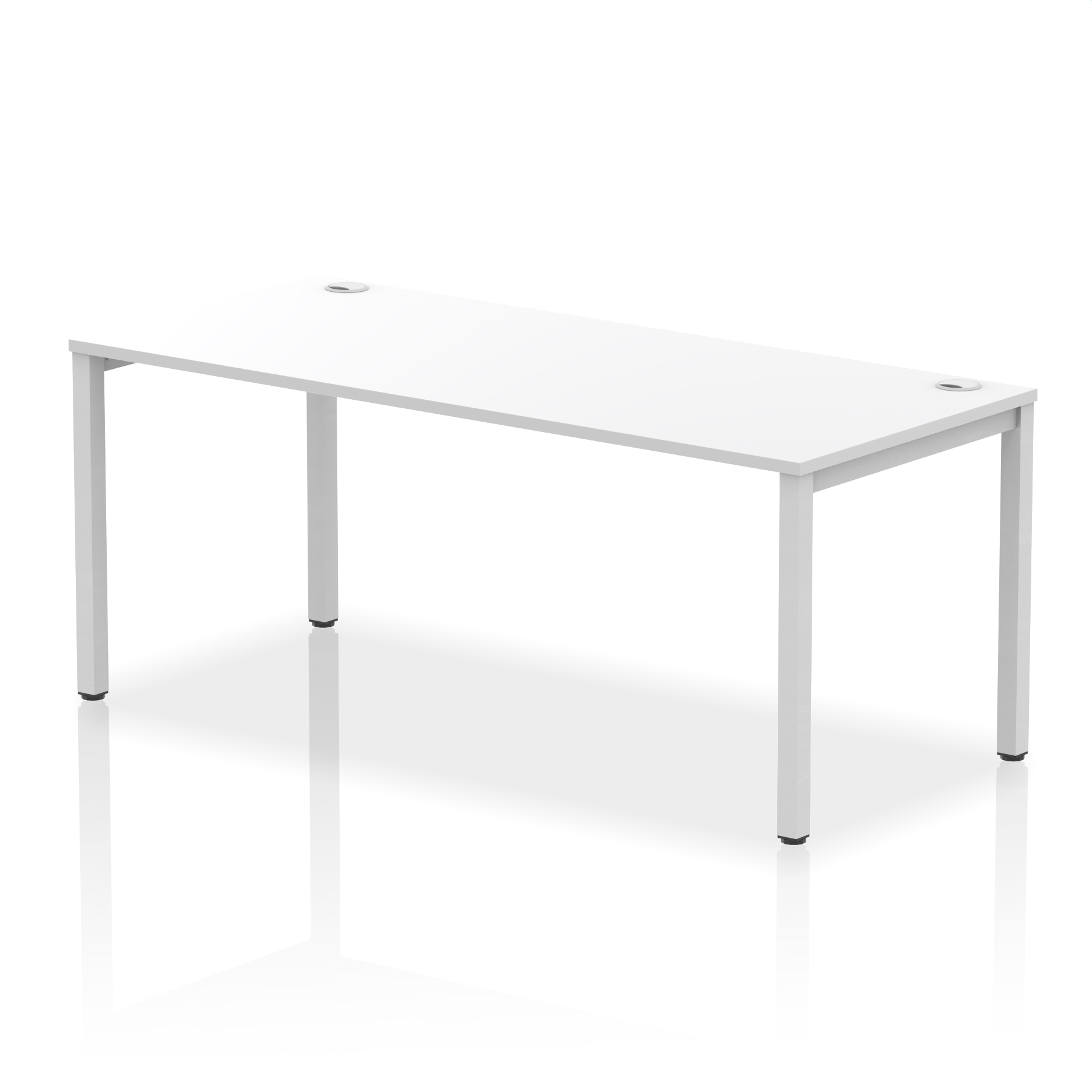White / Silver Frame