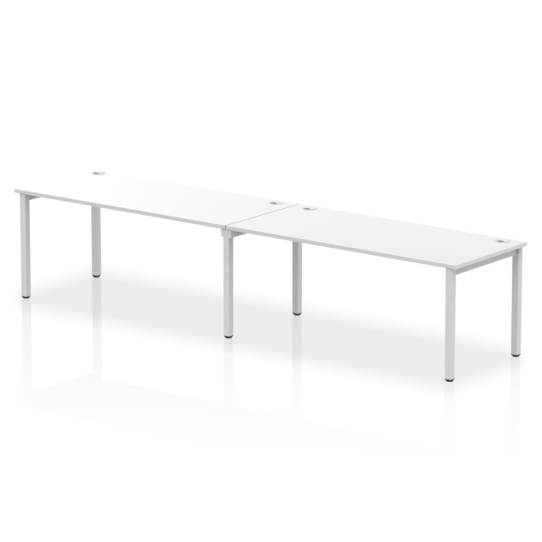 White / Silver Frame