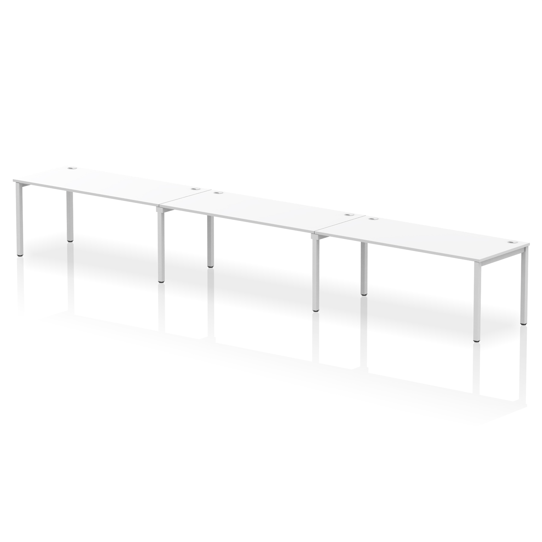 White / Silver Frame