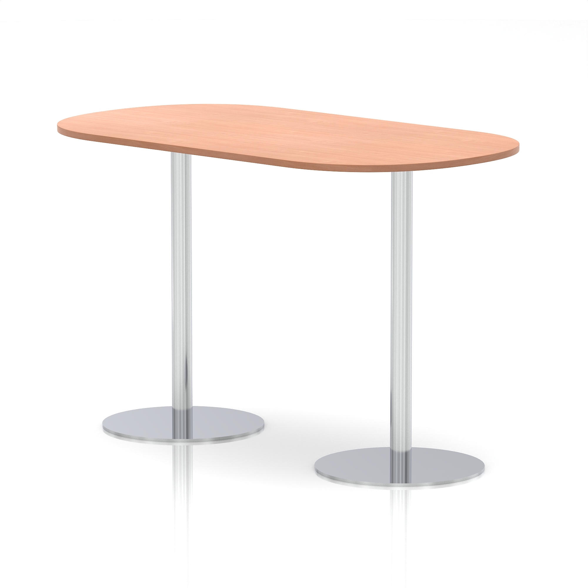 Italia Boardroom Table Silver Leg — Beech / Silver Frame