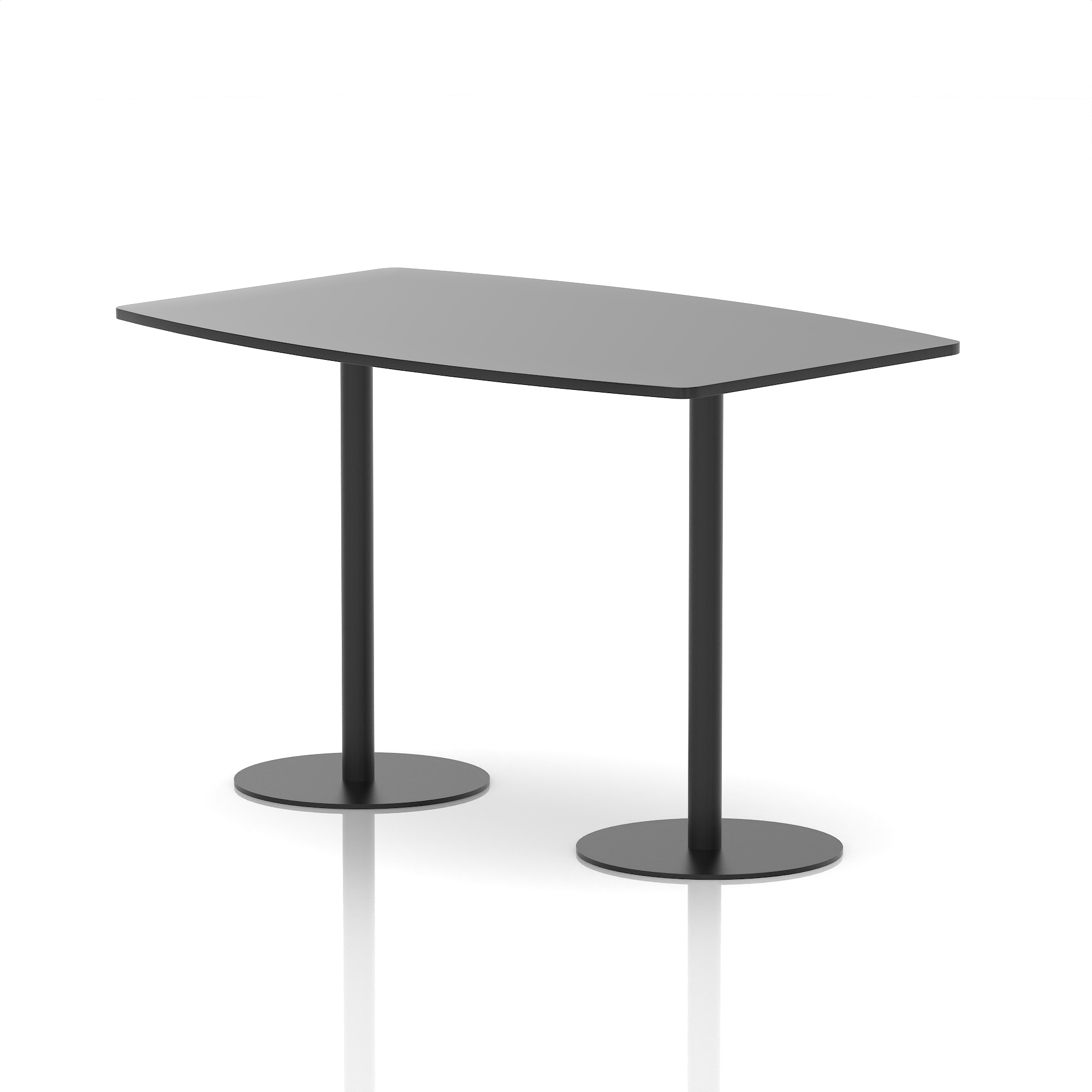 Italia High Gloss Boardroom Table Black Leg — Black