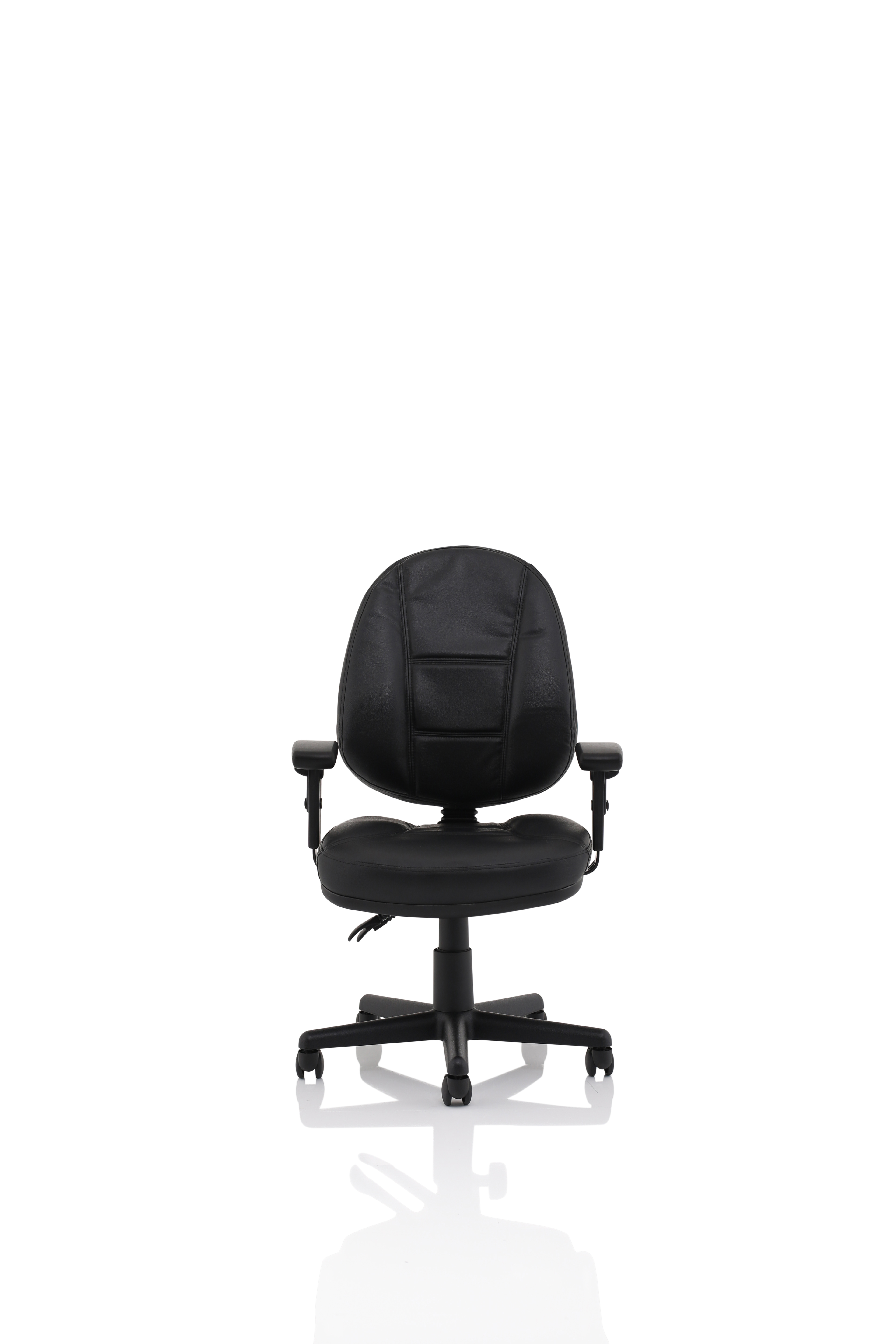 Jackson Medium Back Black Leather Task Operator Office Chair thumbnail 1