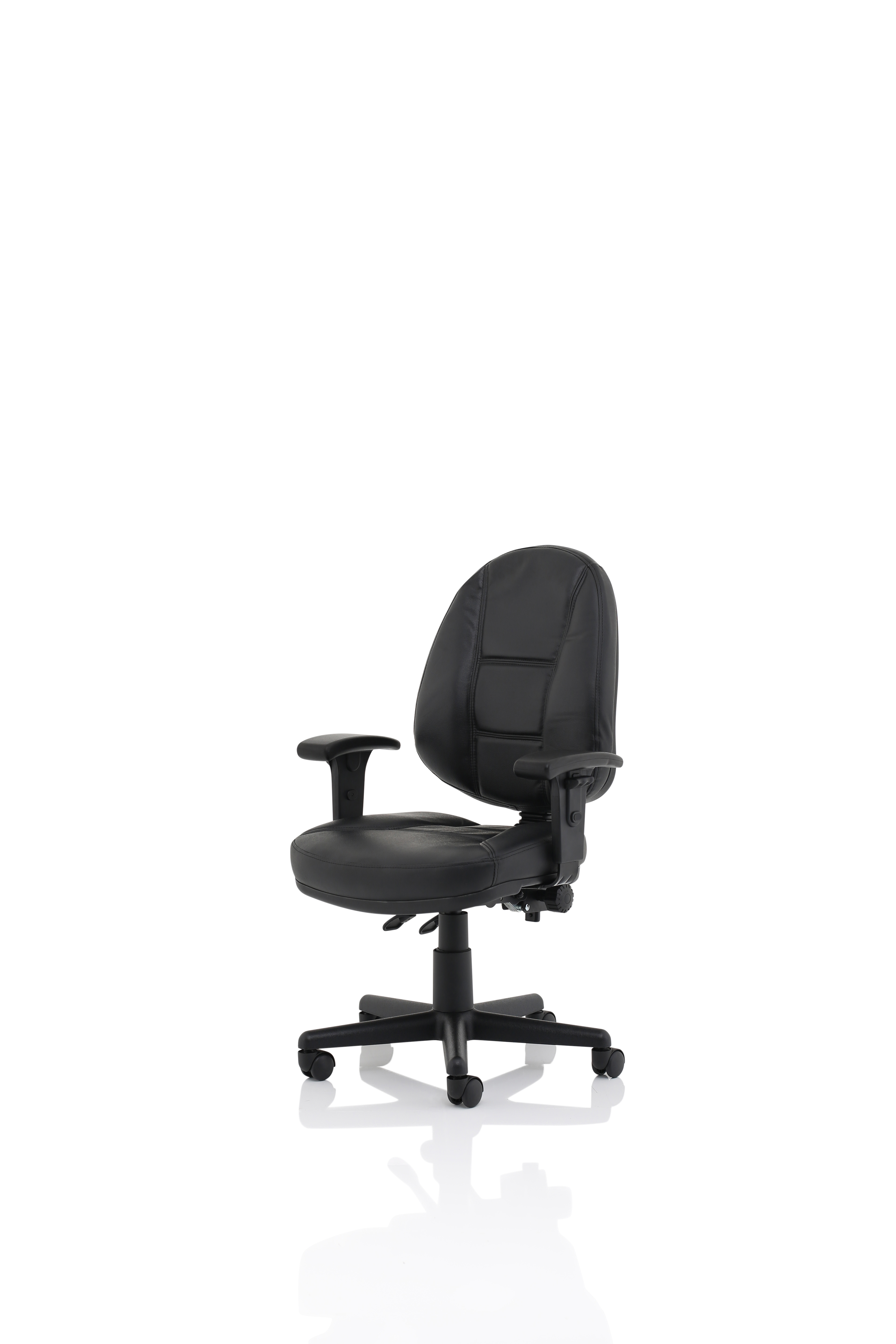 Jackson Medium Back Black Leather Task Operator Office Chair thumbnail 2