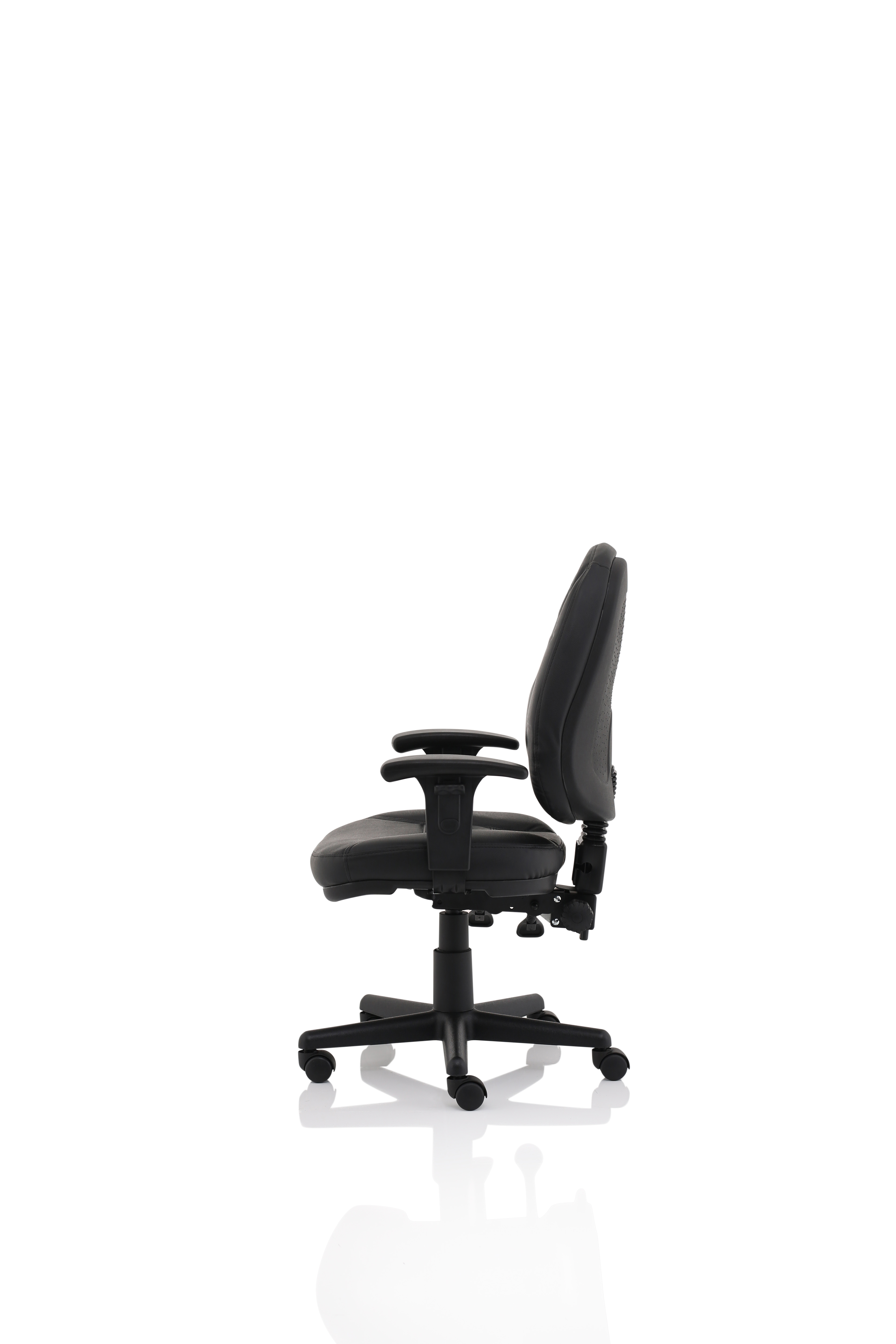 Jackson Medium Back Black Leather Task Operator Office Chair thumbnail 3