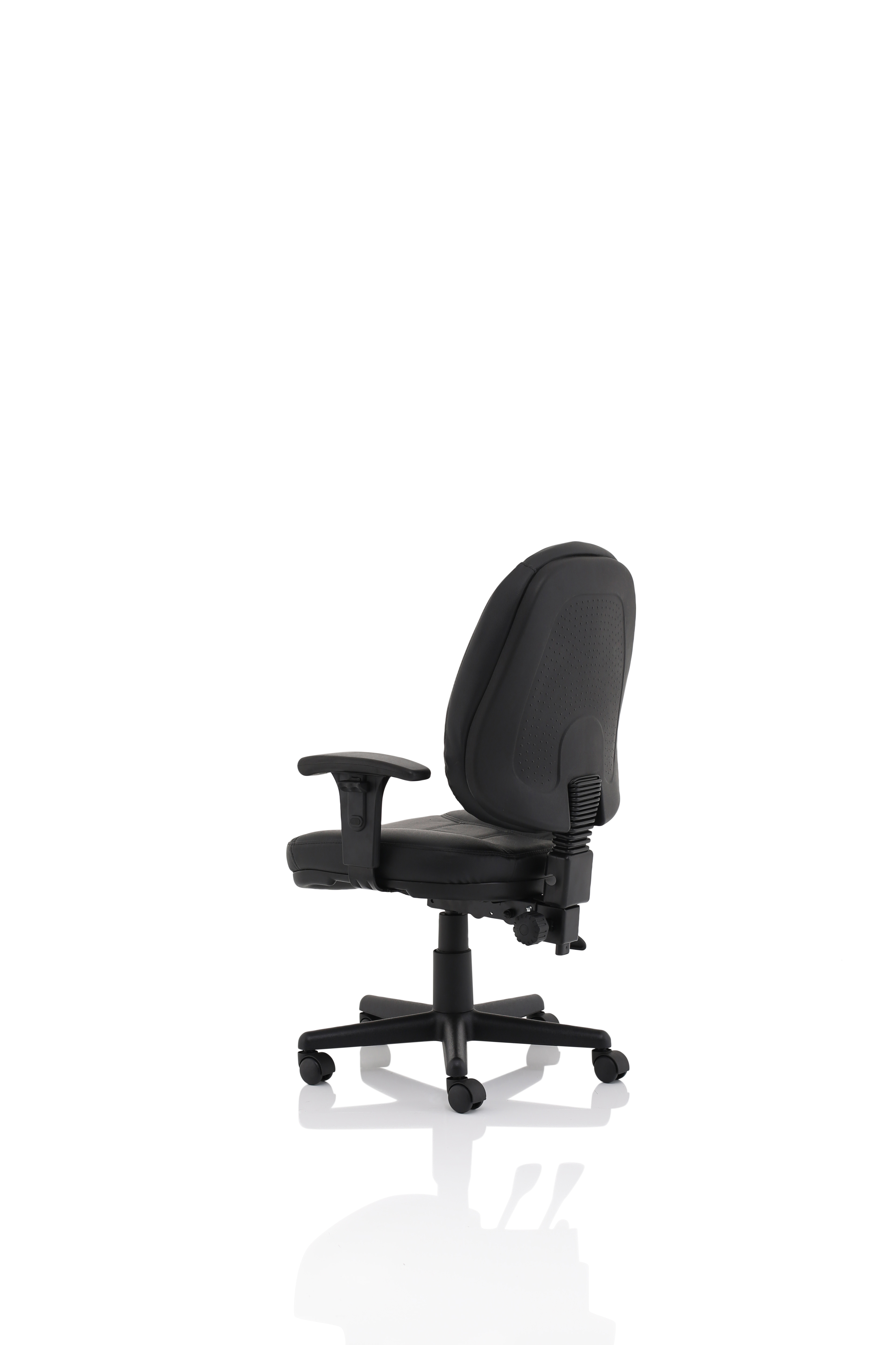 Jackson Medium Back Black Leather Task Operator Office Chair thumbnail 4