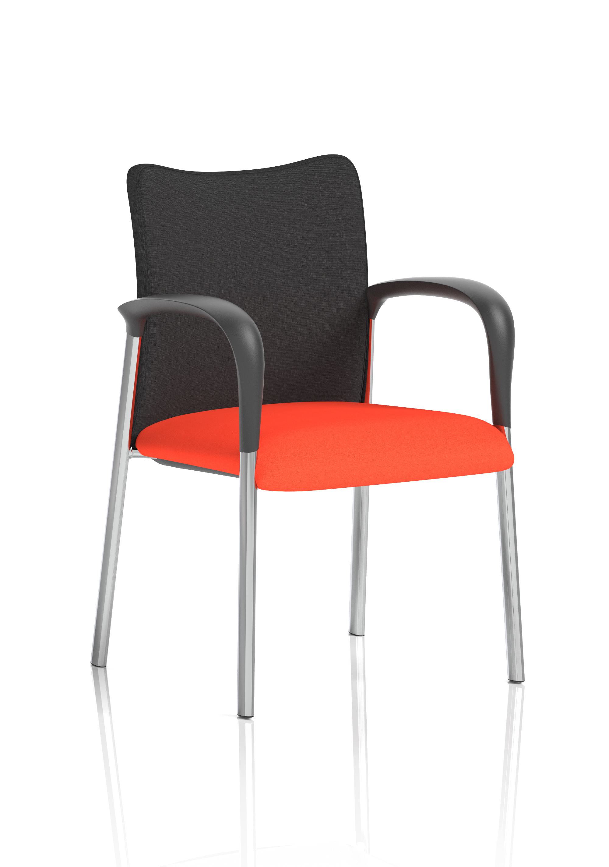 Black Fabric Back Bespoke Colour Seat Tabasco Orange