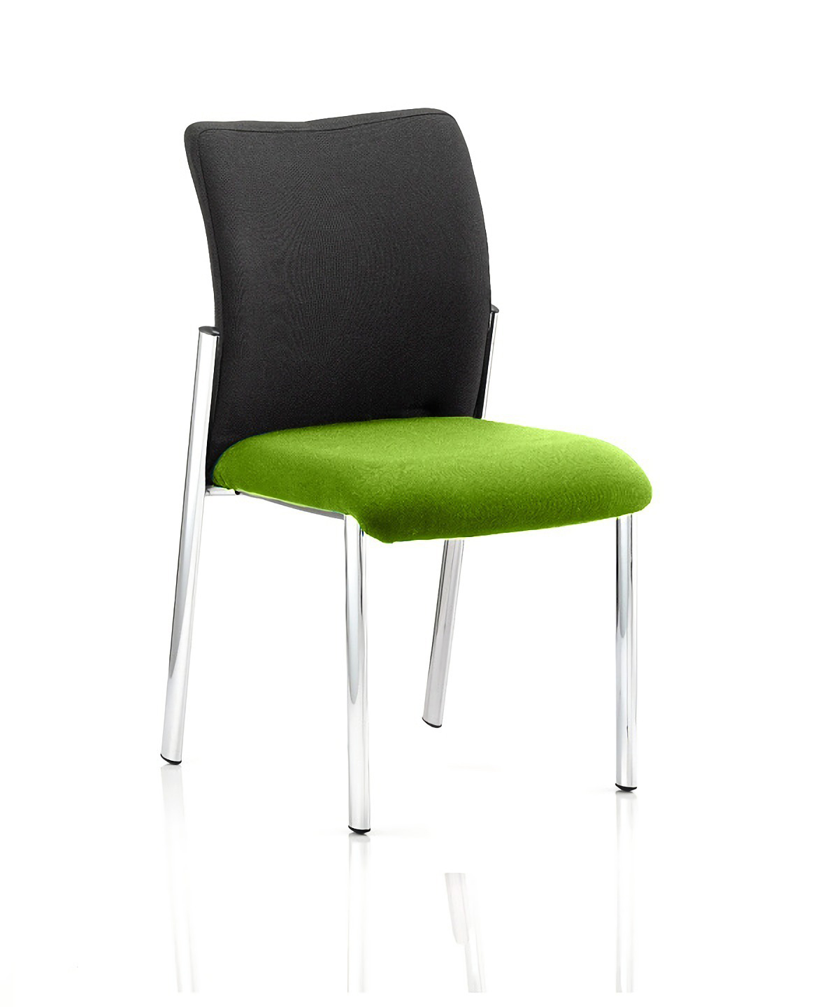 Without Arms Black Fabric Back Bespoke Colour Seat Myrrh Green