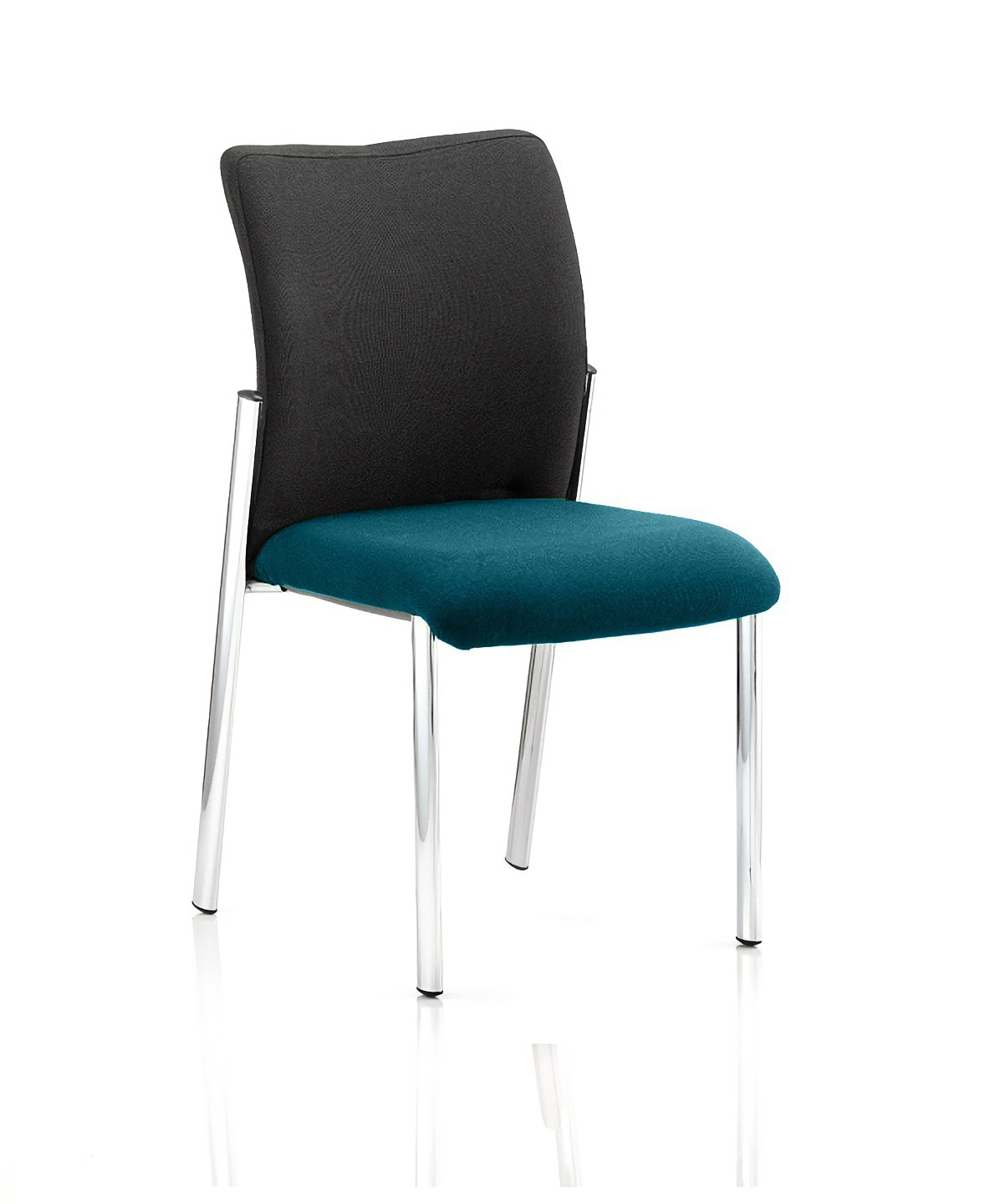 Without Arms Black Fabric Back Bespoke Colour Seat Maringa Teal