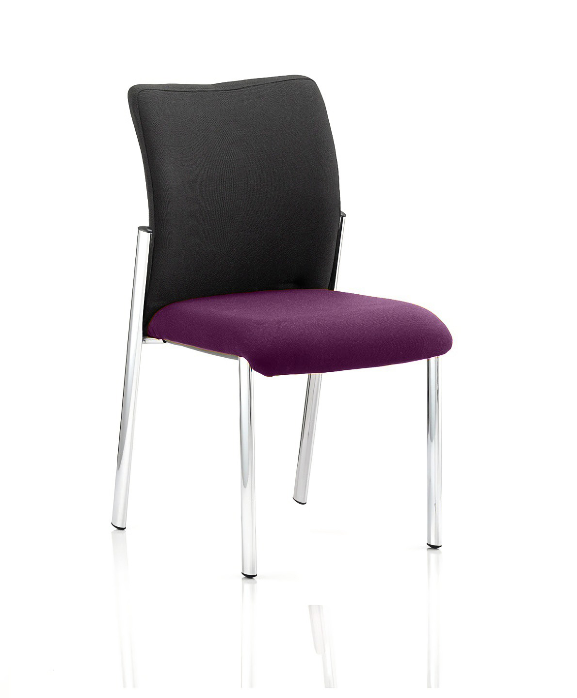 Without Arms Black Fabric Back Bespoke Colour Seat Tansy Purple