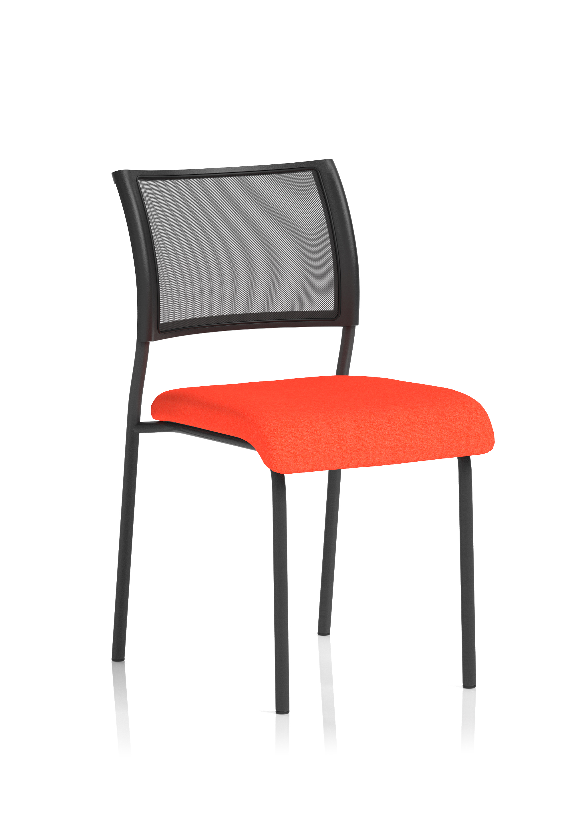 Black Frame Without Arms Bespoke Colour Seat Tabasco Orange