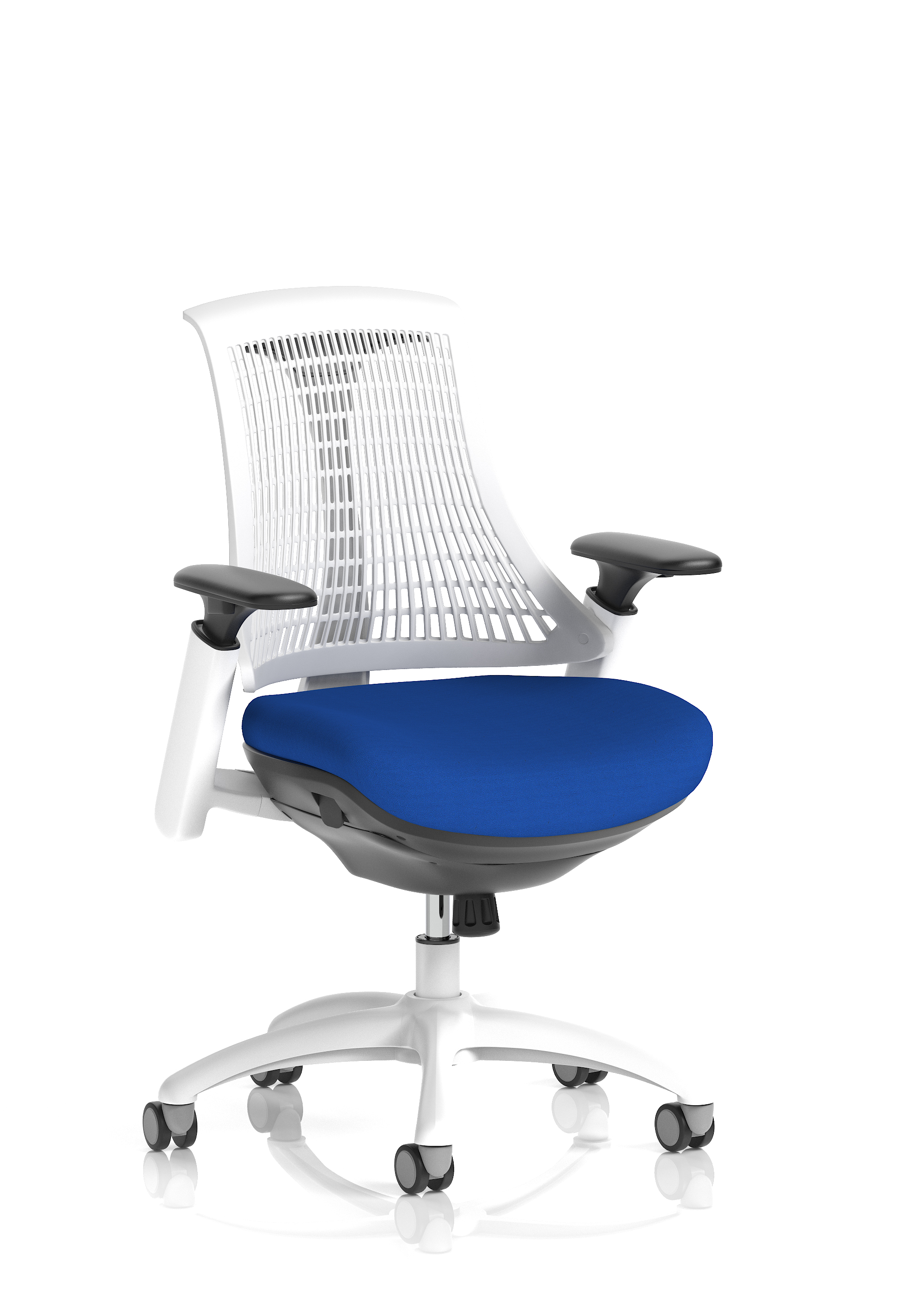 White Back Bespoke Colour Seat Stevia Blue