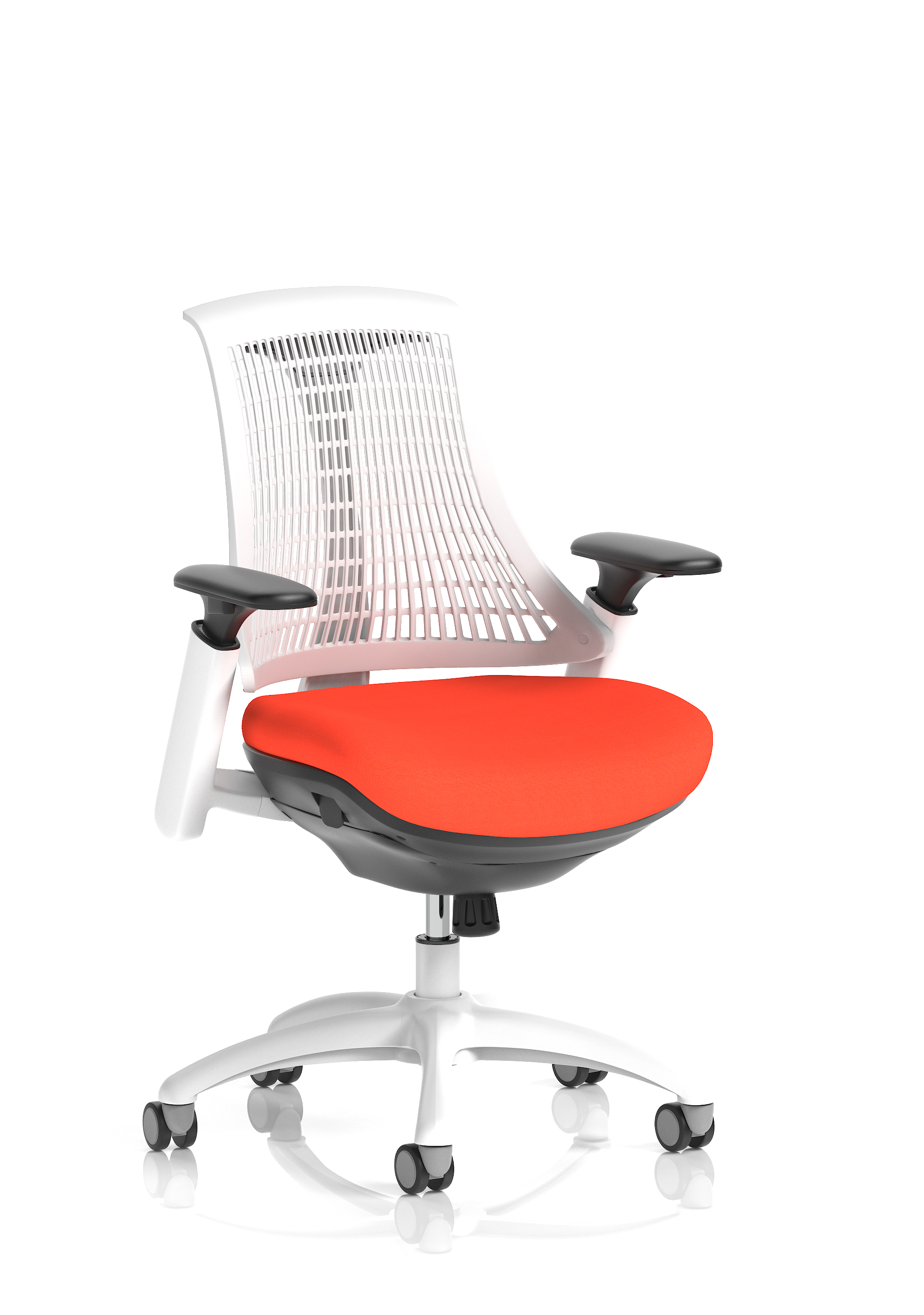 White Back Bespoke Colour Seat Tabasco Orange