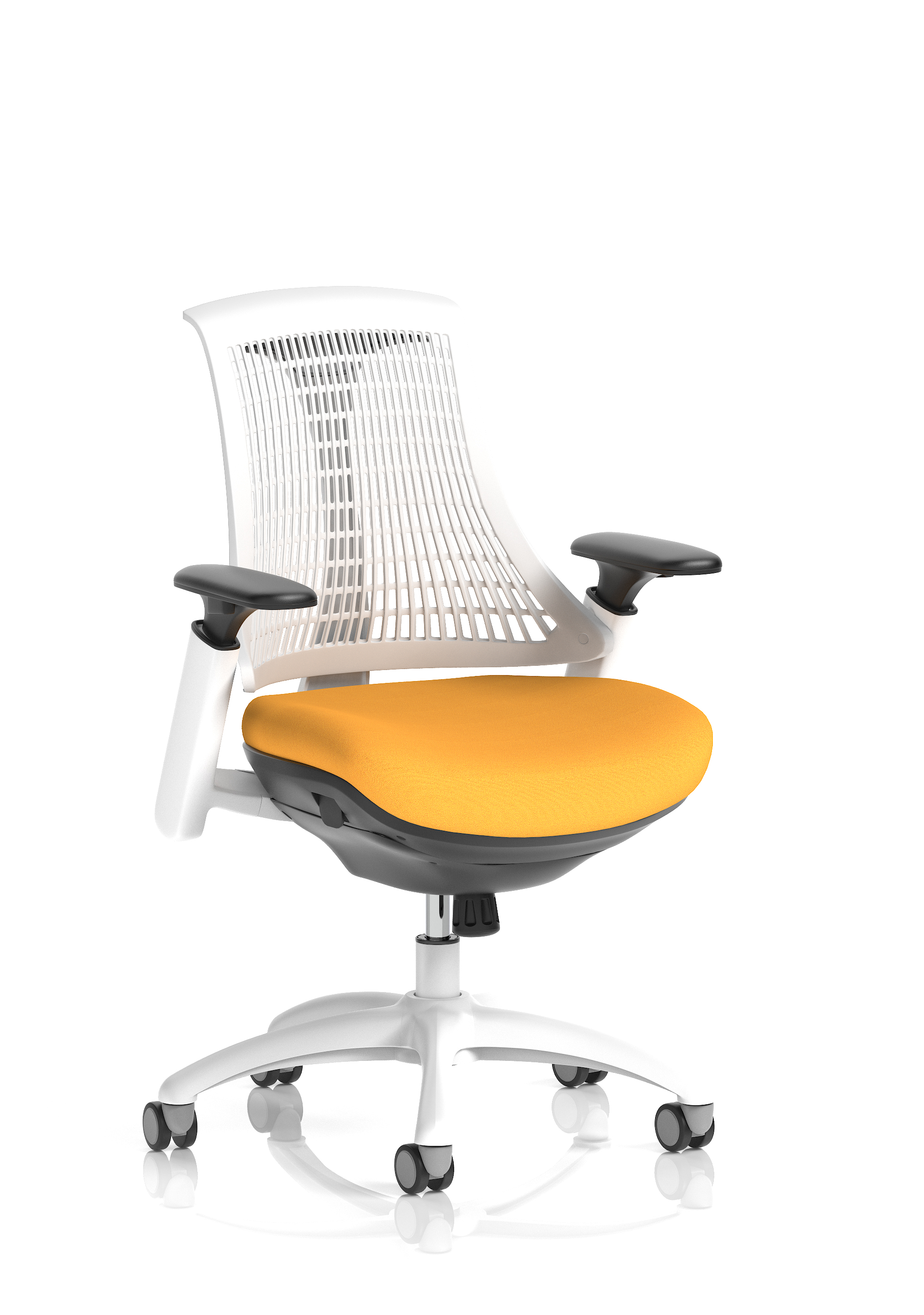 White Back Bespoke Colour Seat Senna Yellow