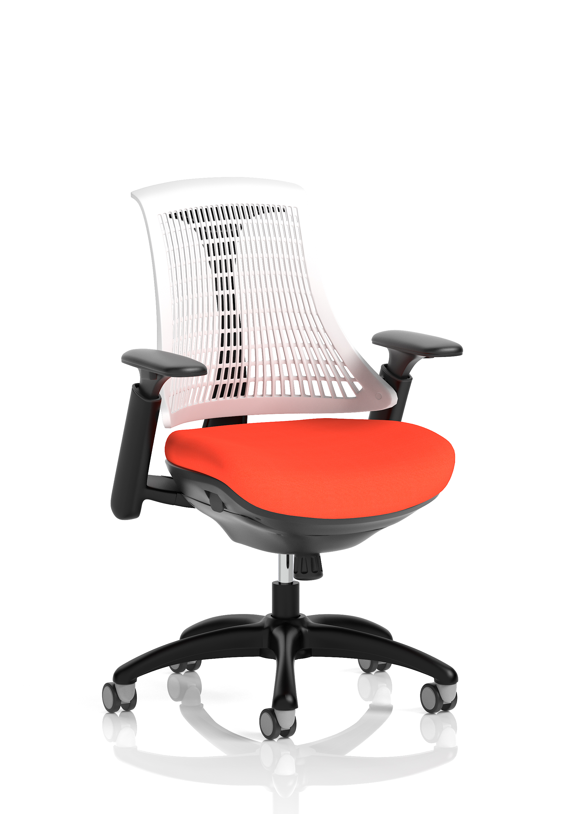 White Back Bespoke Colour Seat Tabasco Orange