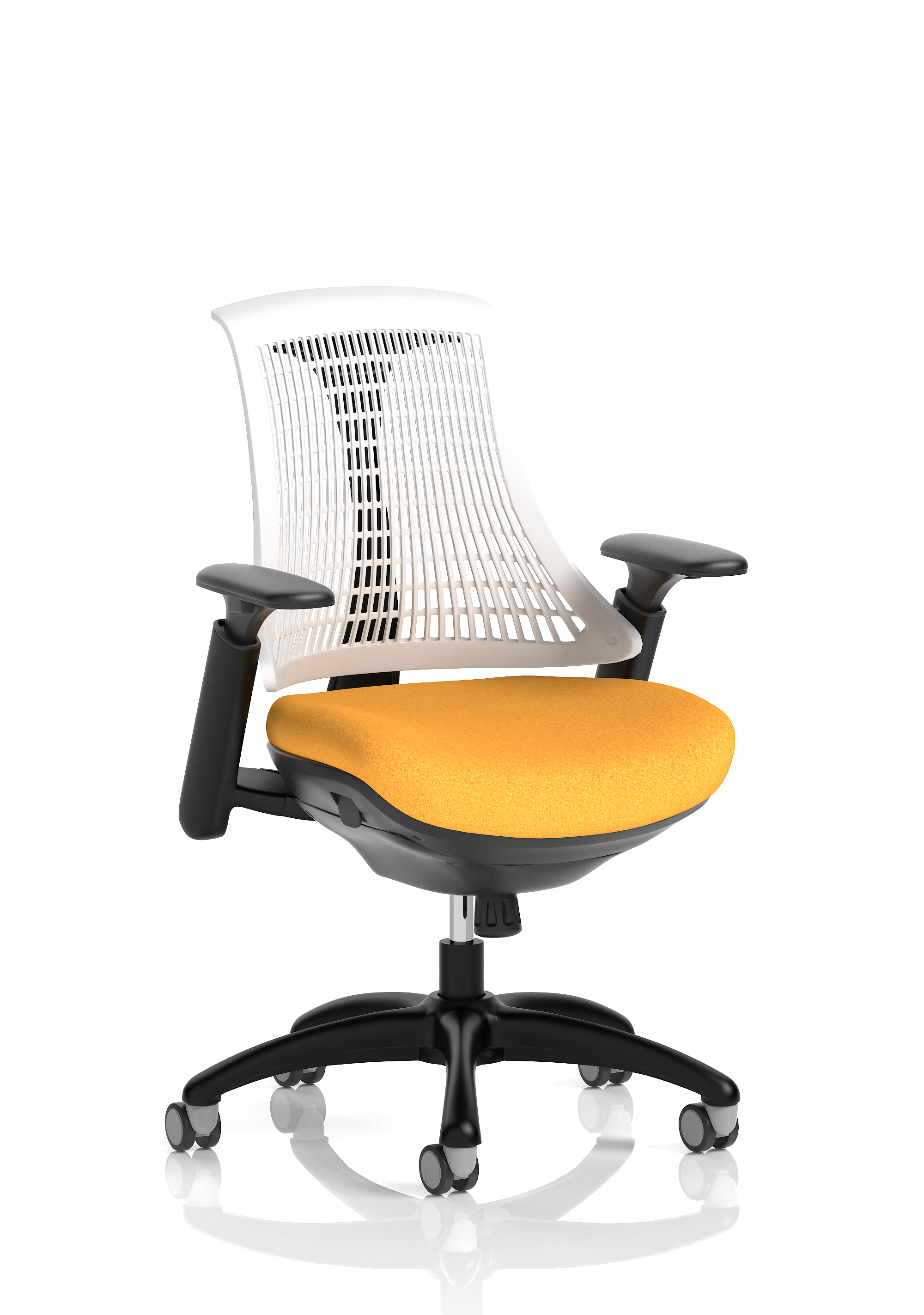 White Back Bespoke Colour Seat Senna Yellow