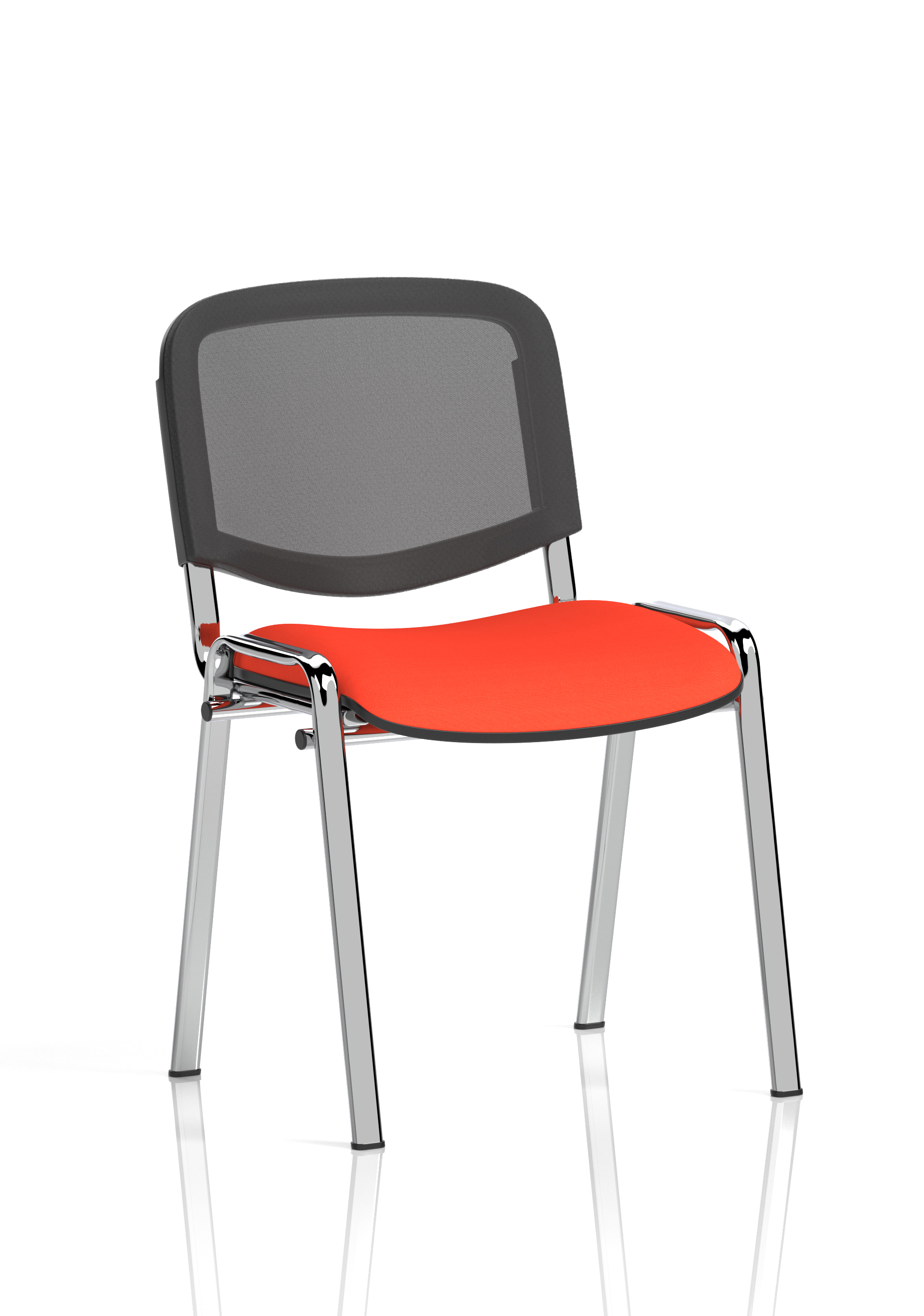 Chrome Frame Mesh Back Bespoke Colour Tabasco Orange (MOQ of 4 - Priced Individually)